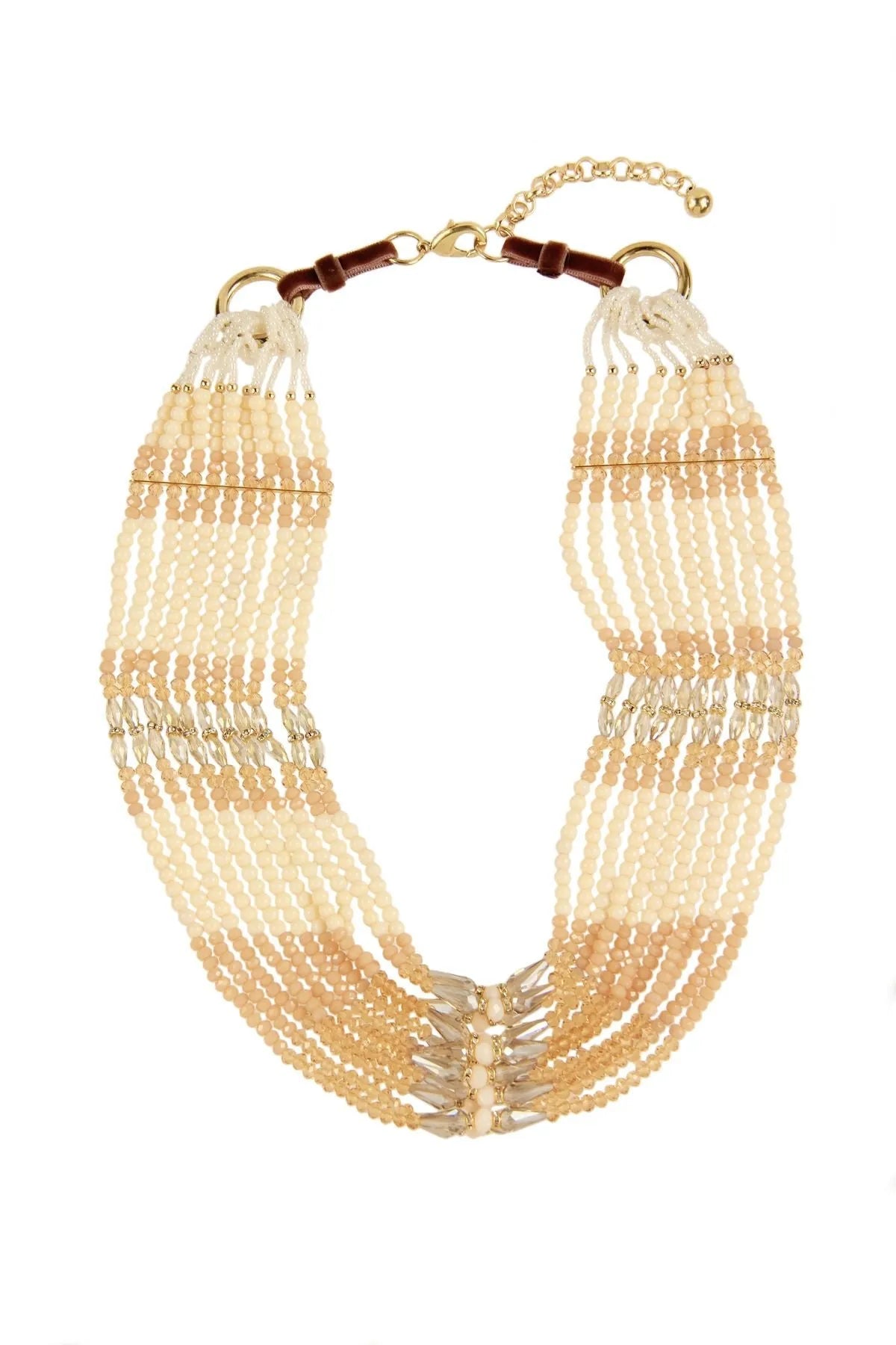 Layered Beaded Statement Necklace for Women - Elegant Boho Chic Jewelry for Party, Wedding & Everyday Wear