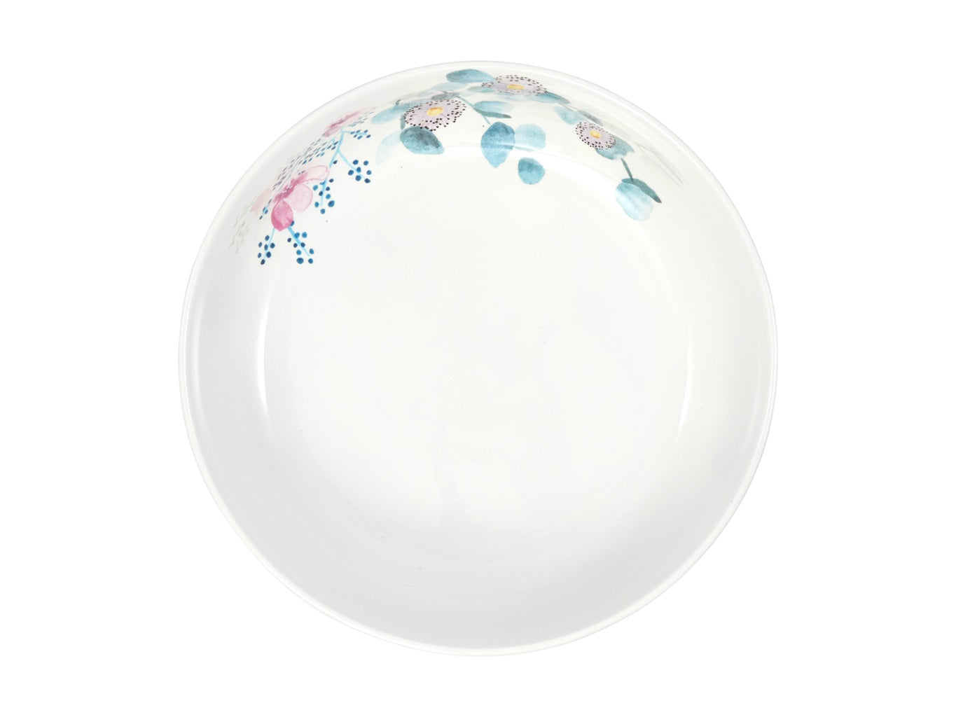 Maxwell & Williams Royal Botanic Gardens Eucalyptus Bloom Round Serving Bowl 25x8cm - Elegant Ceramic Salad Bowl for Dining & Entertaining - Perfect for Parties, Family Dinners & Home Decor
