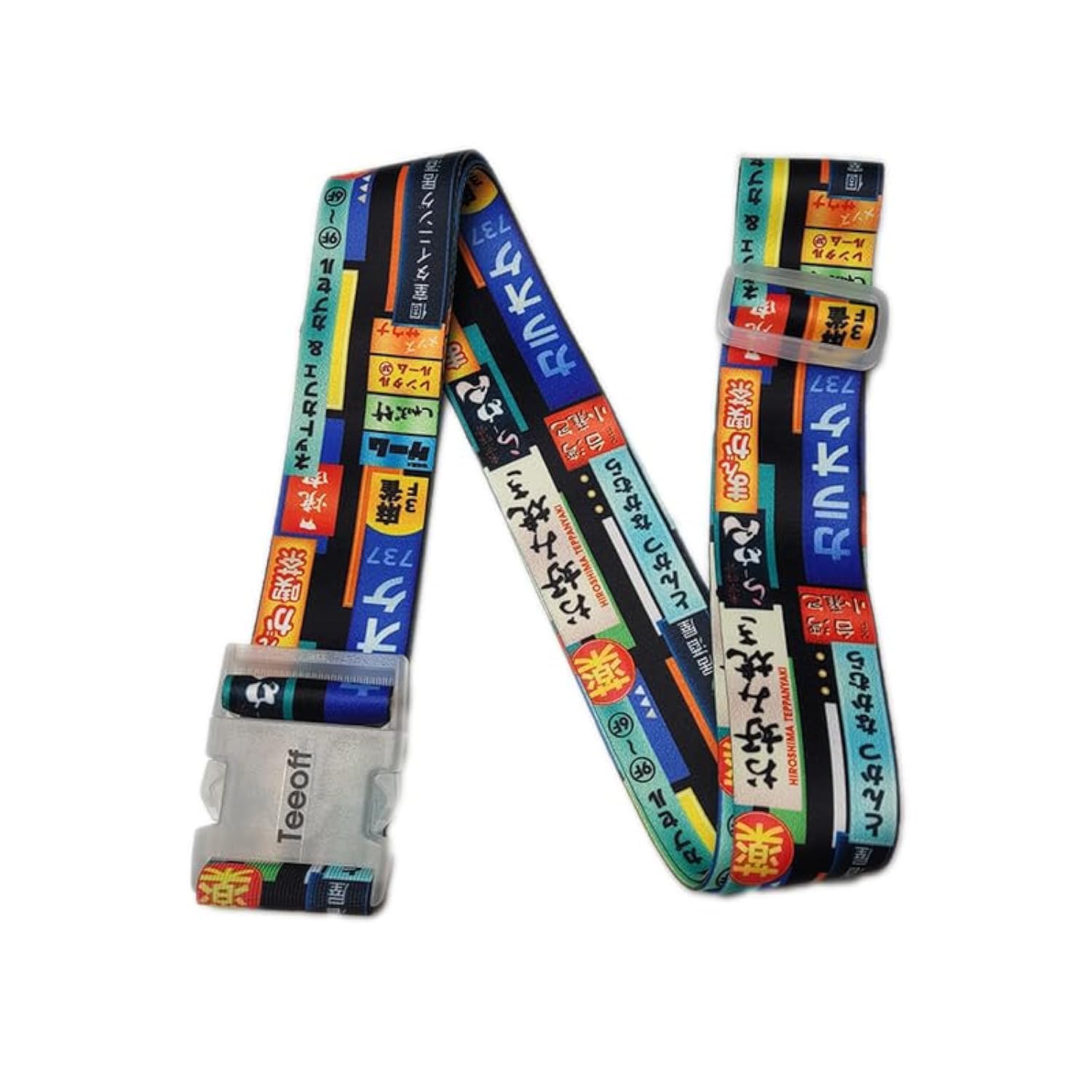 Teeoff 2 Pack Adjustable Elastic Luggage Straps - 220CM Suitcase Belts for Secure Travel - Durable Travel Bag Accessories (Japan Night Design) - Perfect for Airplane, Train & Cruise Luggage Organization