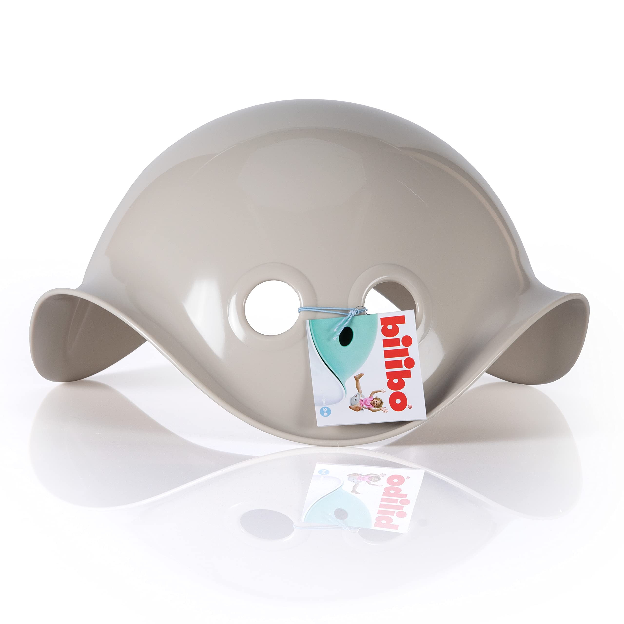 Fat Brain Toys Bilibo by MOLUK - Beige Spinning Seat for Kids - Indoor & Outdoor Play, Sensory Development, Imaginative Fun