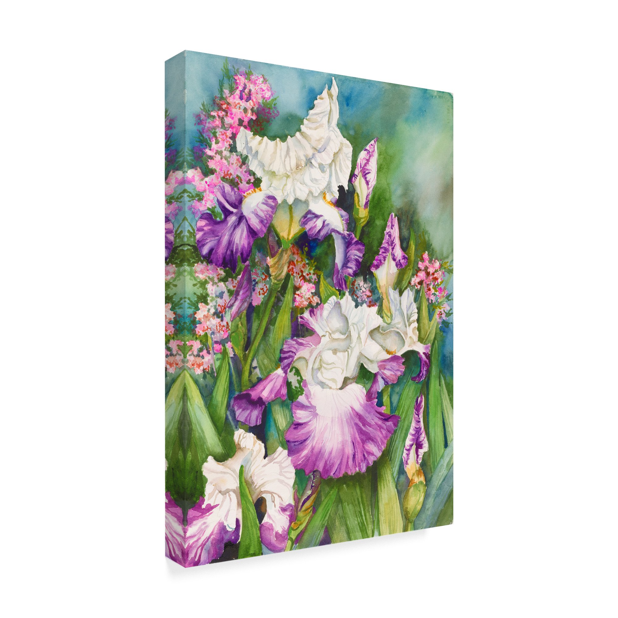 Iris Garden by Joanne Porter - 30x47 Inch Floral Canvas Wall Art - Perfect for Living Room, Bedroom & Office Decor