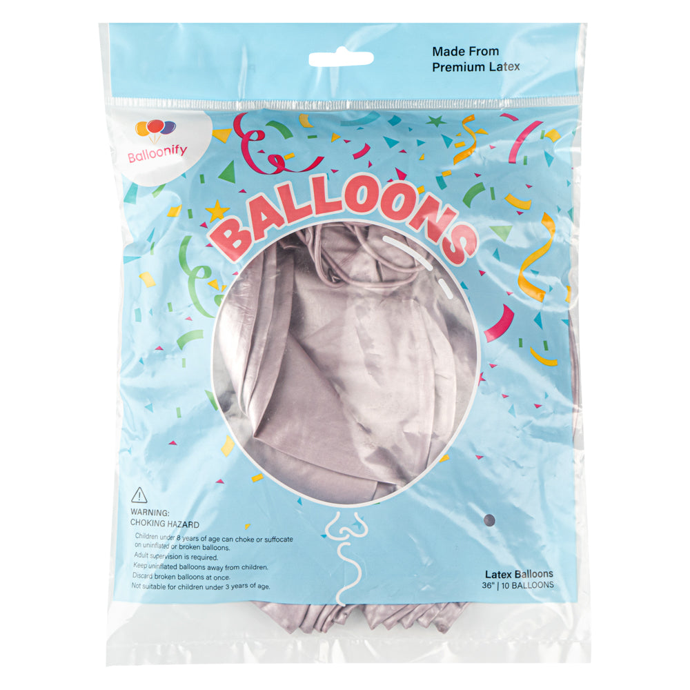 Balloonify Metallic Champagne Pink Latex Balloons - 36 Inch, Pack of 10 | Perfect for Birthday Parties, Weddings & Baby Showers