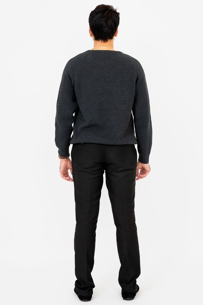 Jackson Men's Cotton Sweater - Charcoal Gray Pullover for Casual Wear & Outdoor Activities