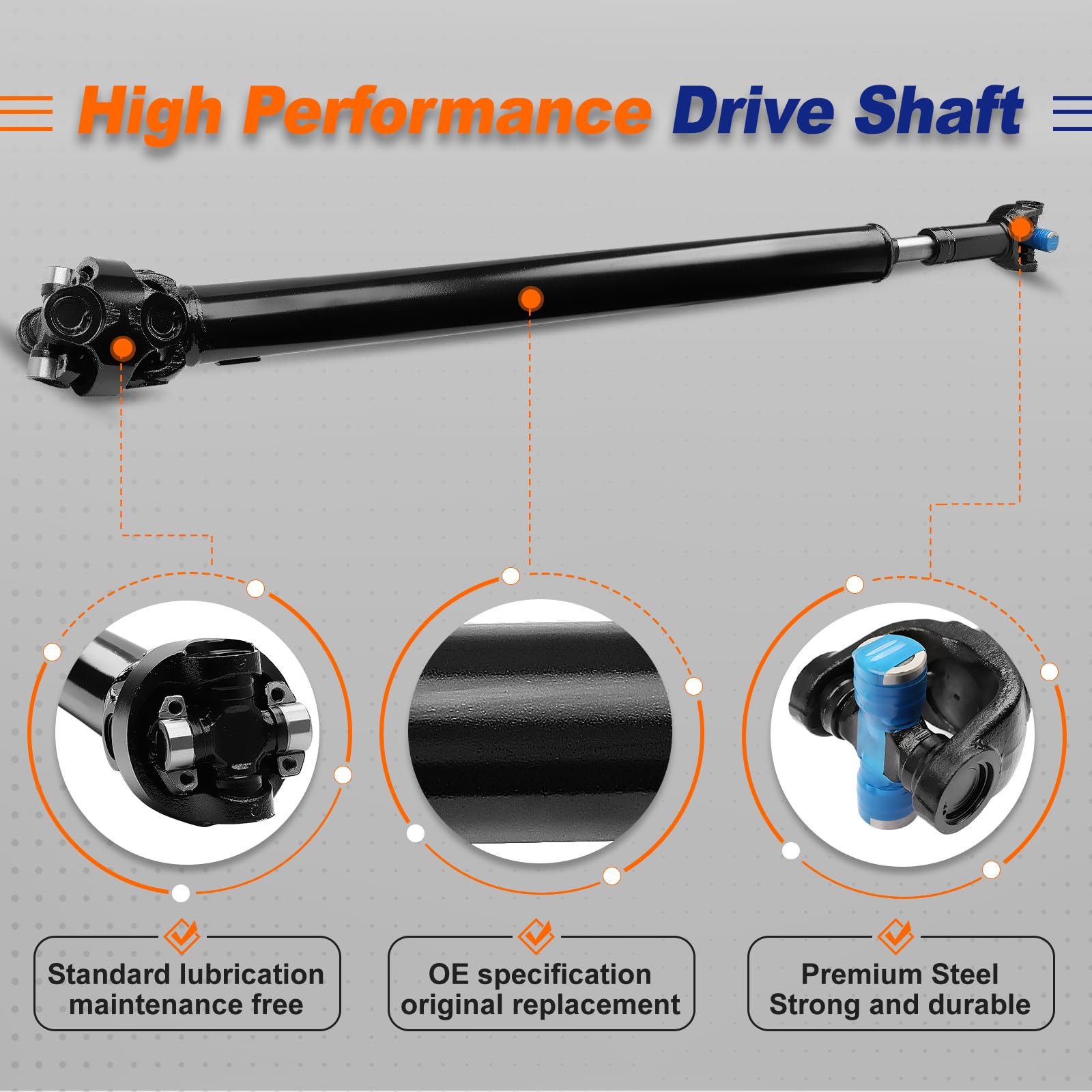 Jeep TJ 1997 Front Drive Shaft Assembly Replacement - Compatible with Jeep Wrangler 1997 5-Speed Manual Transmission | Perfect for Off-Roading, Trail Driving & 4x4 Adventures