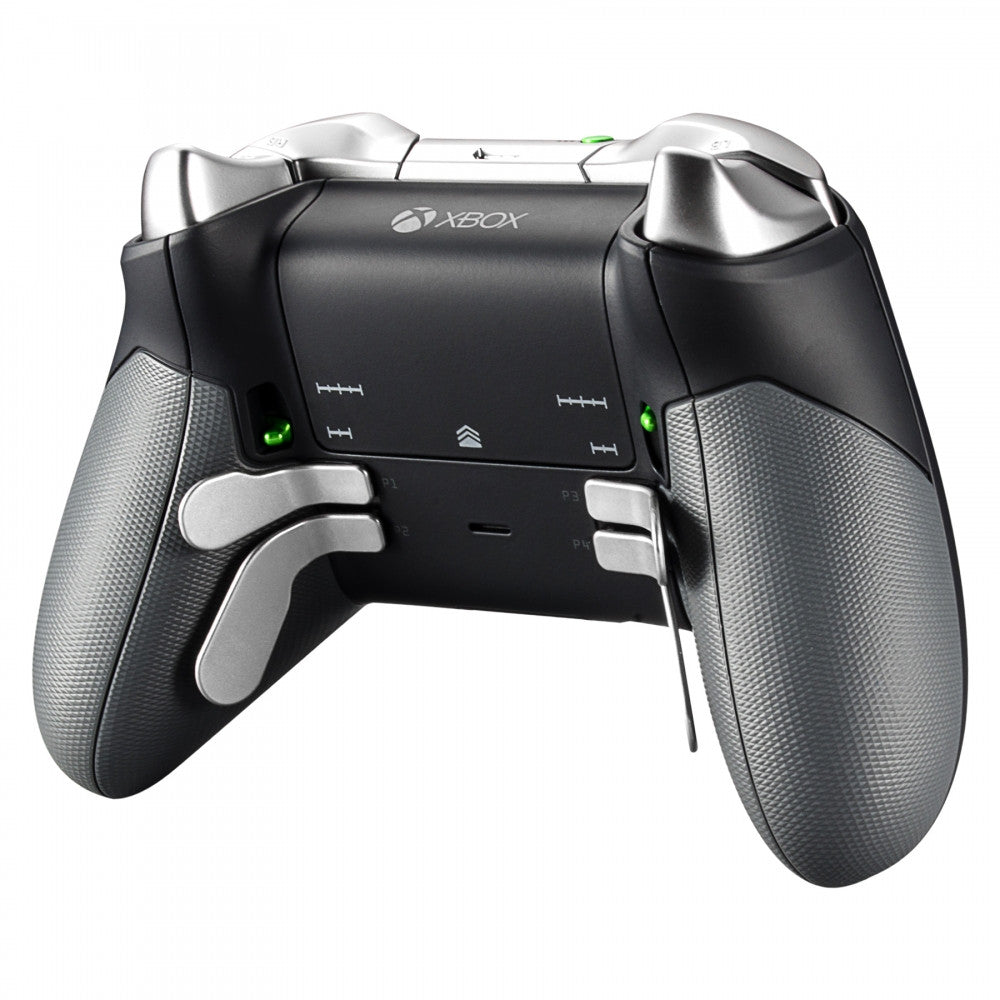 eXtremeRate 4 Silver Paddles Replacement Triggers for Xbox One Elite Controller - Enhanced Gameplay Lock System (Model XOJ2011) - Perfect for FPS, Racing & Competitive Gaming