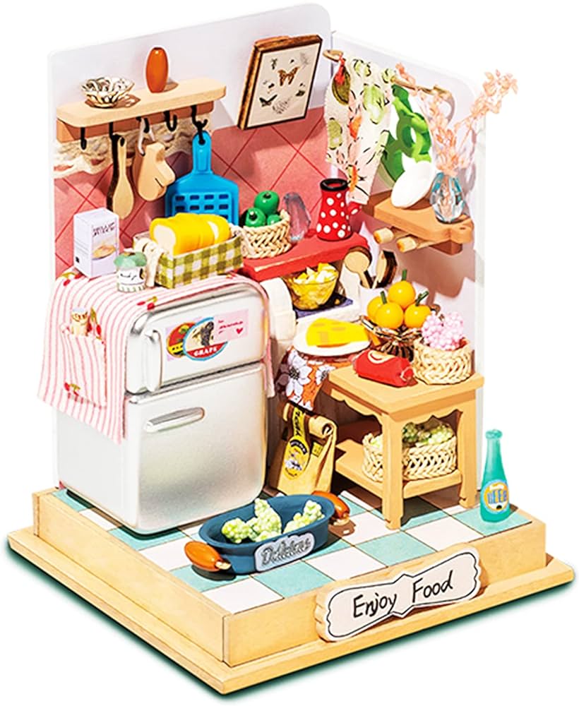 DIY Miniature House Kit - Creative Kitchen Model Building Set for Adults & Teens | Perfect for Home Decor, Gift Giving & Relaxation Therapy