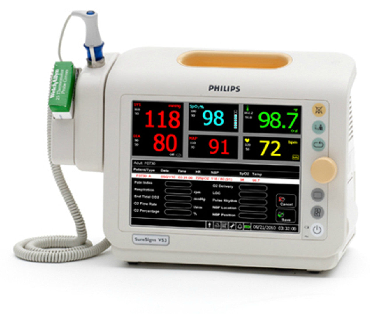 Philips SureSigns VS3 Patient Monitor - Reliable Vital Signs Monitoring for Hospitals & Clinics | Ideal for ICU, ER & Home Healthcare Use