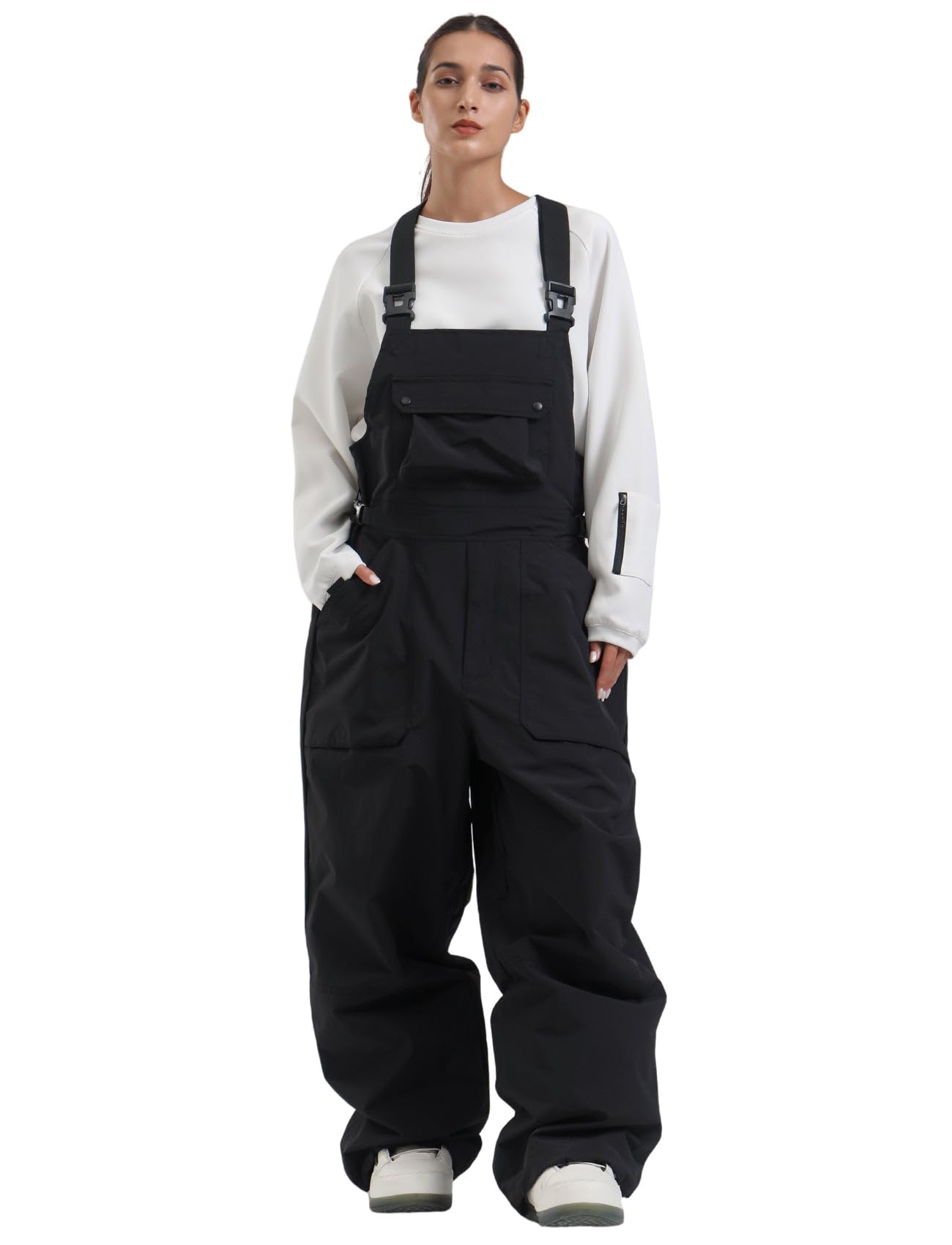 GSOU SNOW Women's Waterproof Insulated Ski Pants - Winter Snowboard Bib Overalls with Windproof & Warm Technology for Skiing, Snowboarding & Outdoor Activities