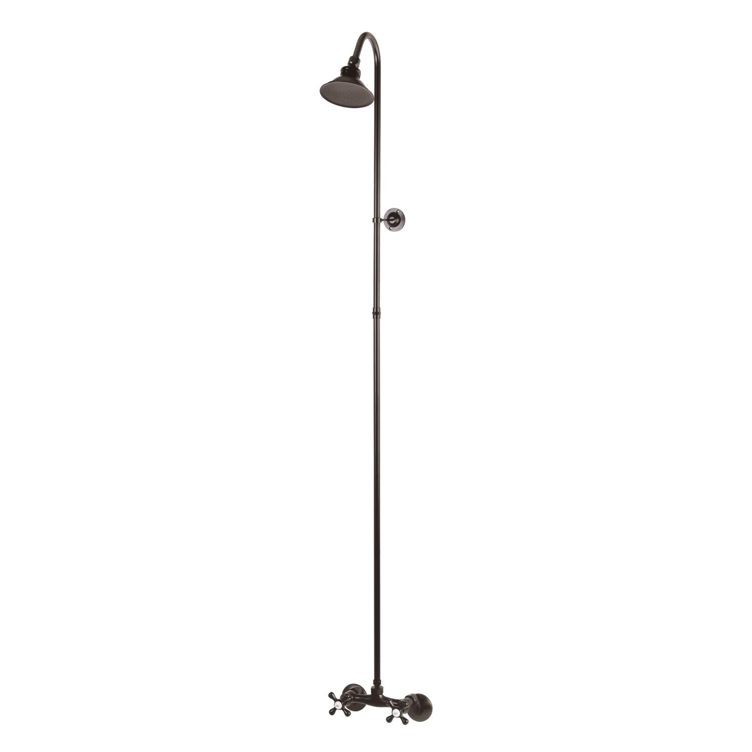 Kingston Brass CCK2135 Vintage Shower Combo - 6 Inch Spout Reach, Oil Rubbed Bronze Finish - Perfect for Bathroom Remodeling & Vintage Style Home Decor