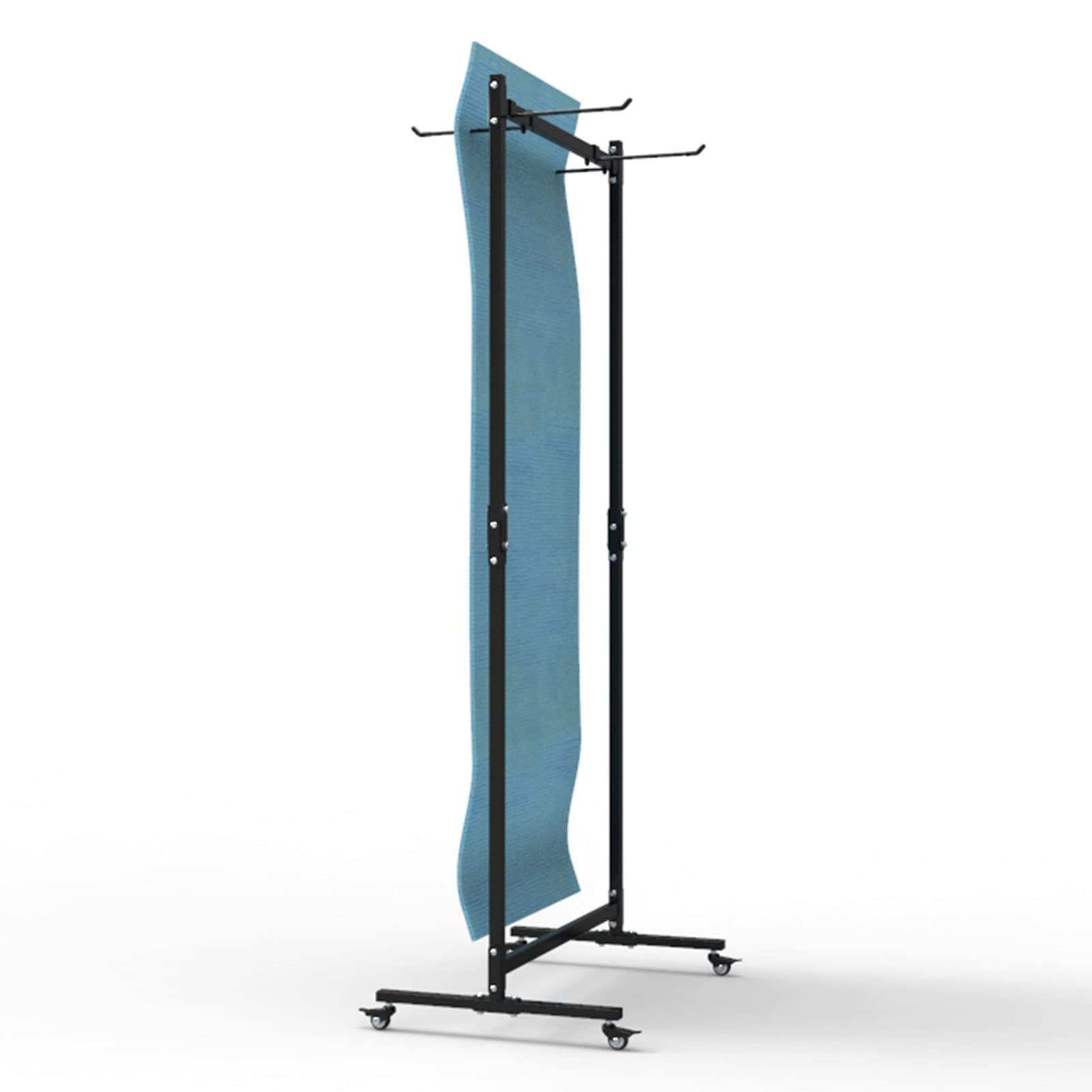 Commercial Yoga Mat Hanger Cart - Holds 40 Mats | Yoga Studio Storage Organizer for Exercise Mats, Foam Rollers & Resistance Bands | Perfect for Gym, Fitness Center & Home Yoga Practice