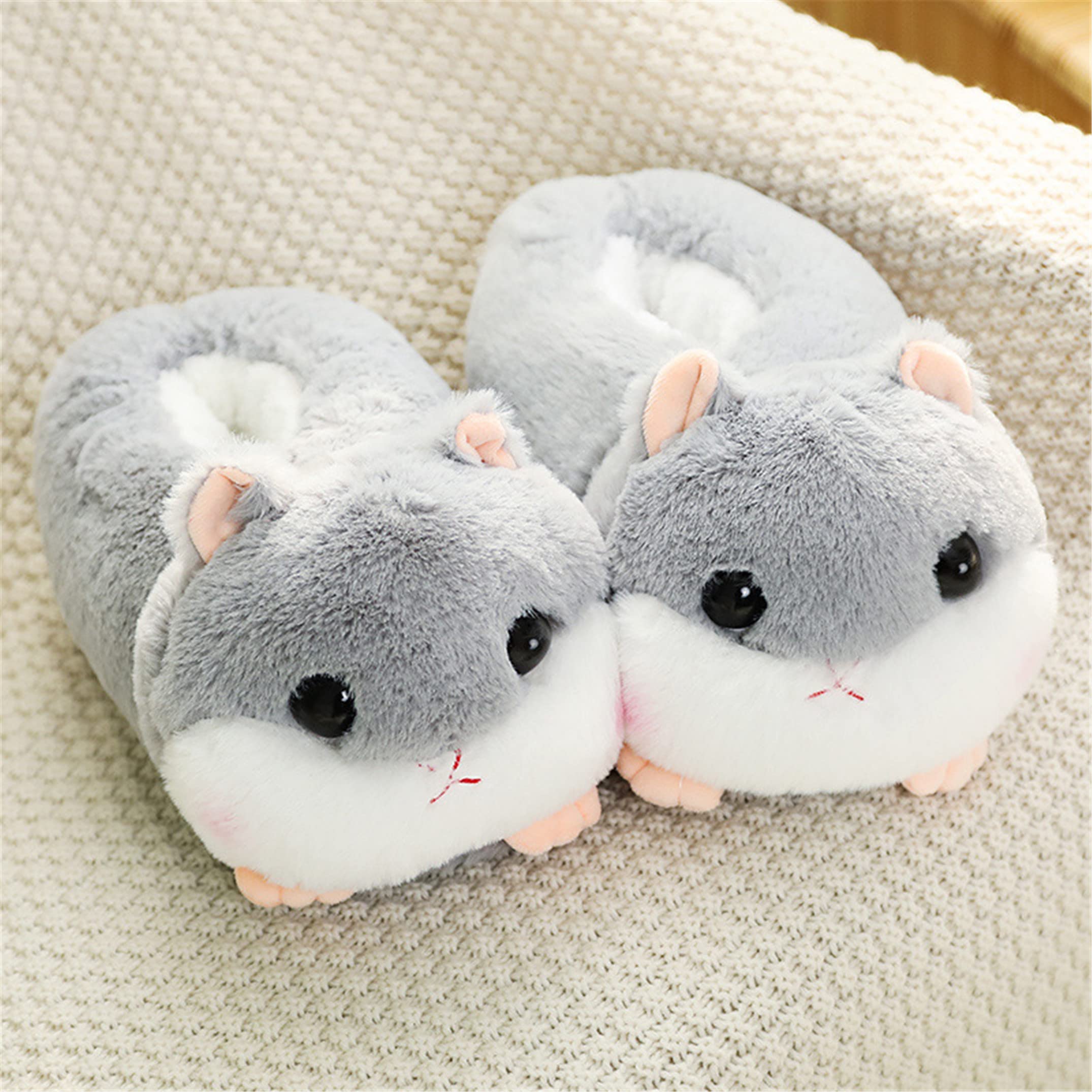 Adorable Pig Cartoon Fuzzy House Slippers for Women - Cozy Winter Indoor/Outdoor Slides with Non-Slip Sole - Perfect for Home, Lounge & Gift Giving