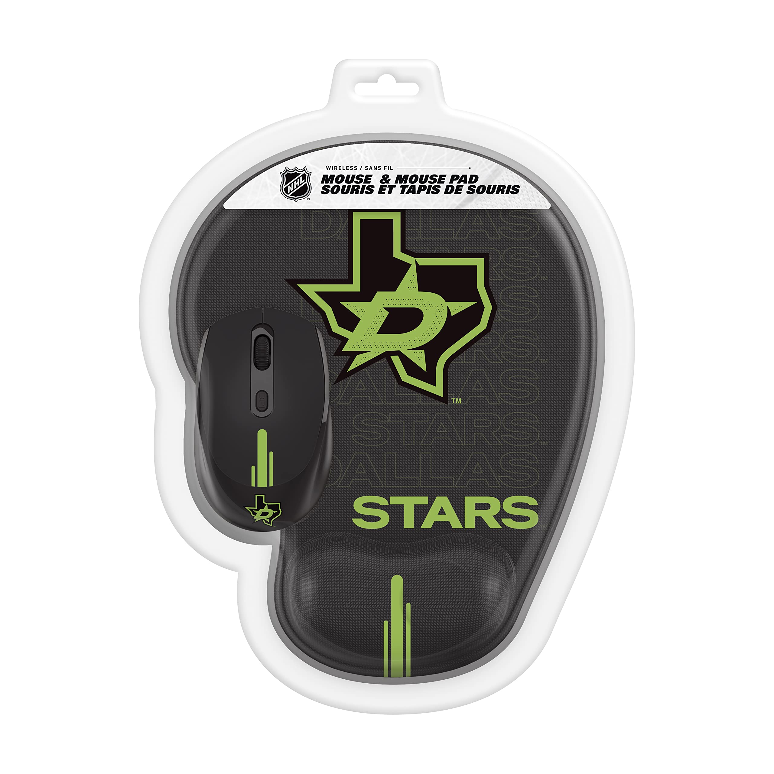 SOAR NHL Dallas Stars Wireless Gaming Mouse & Mouse Pad Set - Ergonomic Design for PC, Laptop, Mac - Perfect for Hockey Fans & Esports Gaming