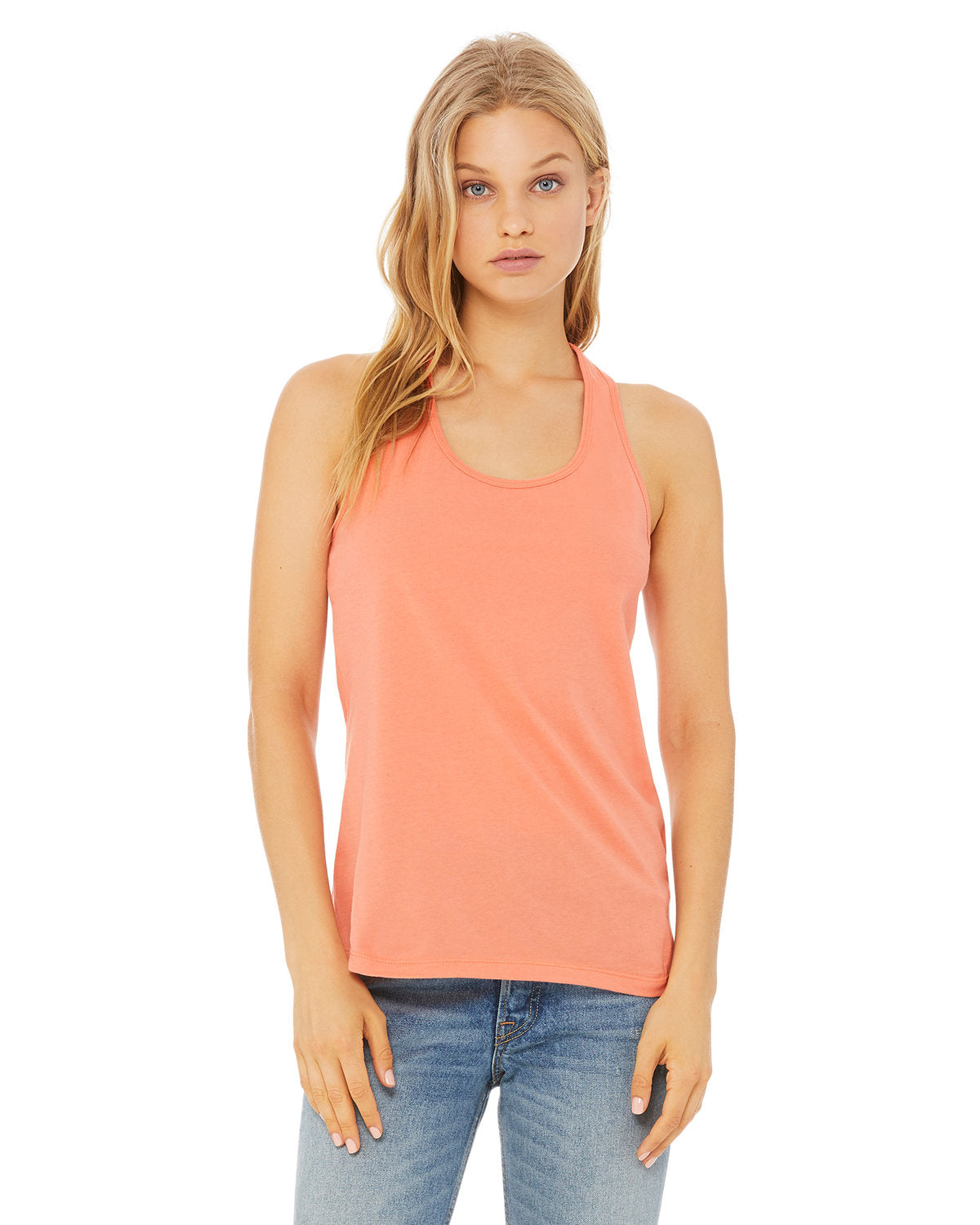 Bella + Canvas B6008 Women's Racerback Tank Top - Soft Jersey Fabric, Comfort Fit, Breathable & Lightweight - Perfect for Yoga, Gym Workouts & Summer Casual Wear