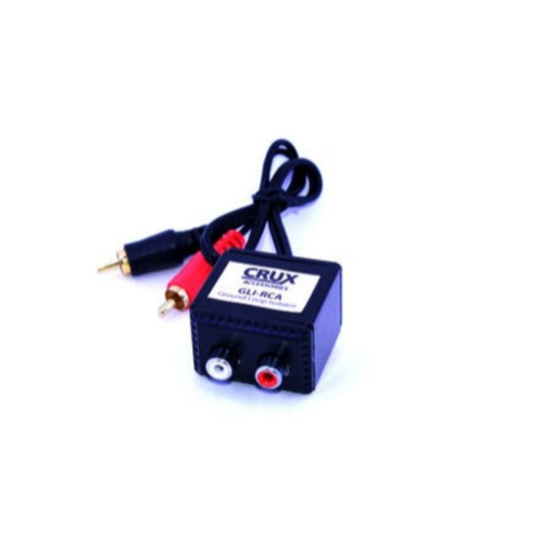 CRUX GLI RCA Ground Loop Isolator - Noise Filter for Audio Systems | Male to Female RCA Connector | Perfect for Home Theater, Car Audio & DJ Equipment