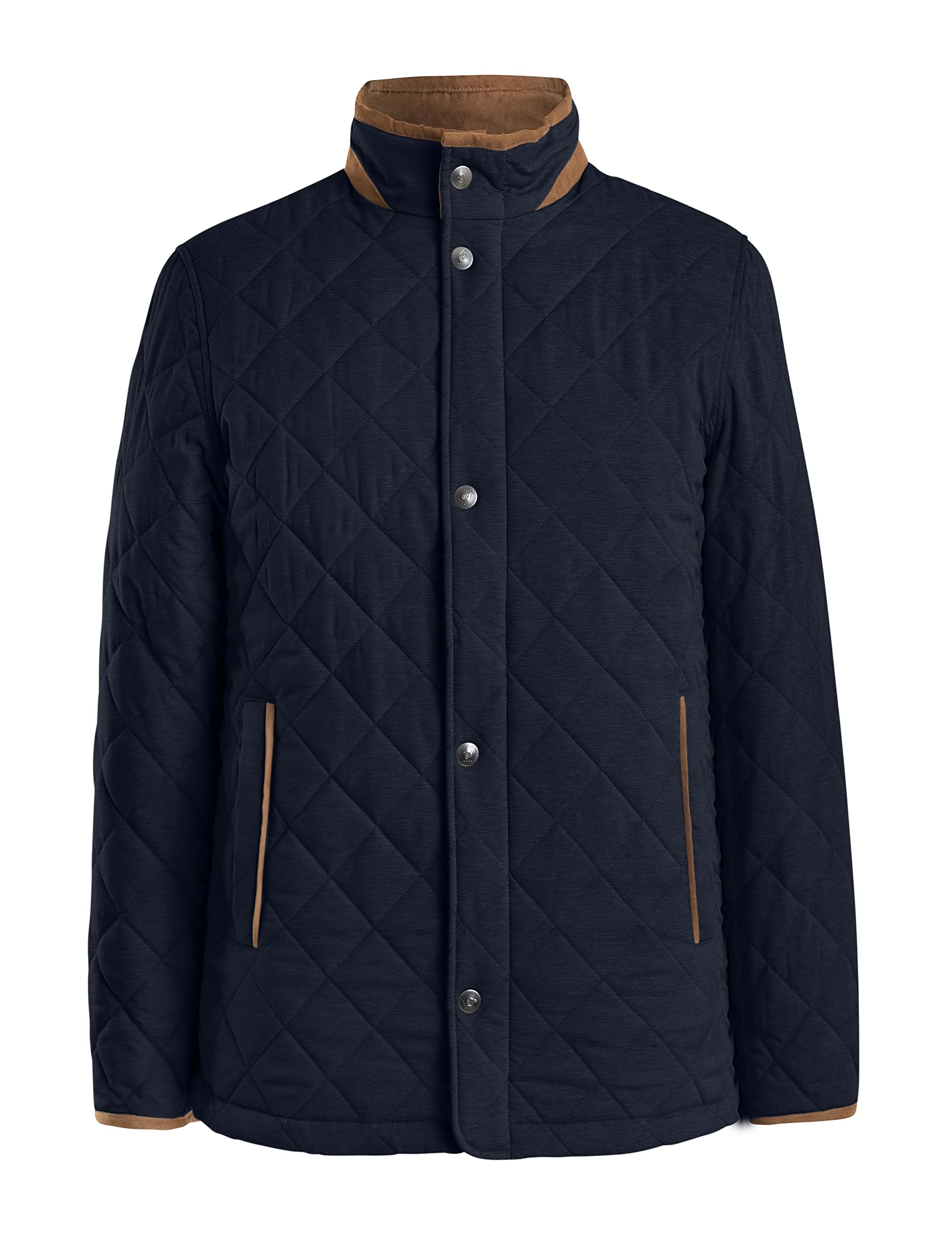 Men's Classic Diamond Quilted Hipster Car Coat - Stylish Winter Jacket for Urban Commuting & Casual Outings