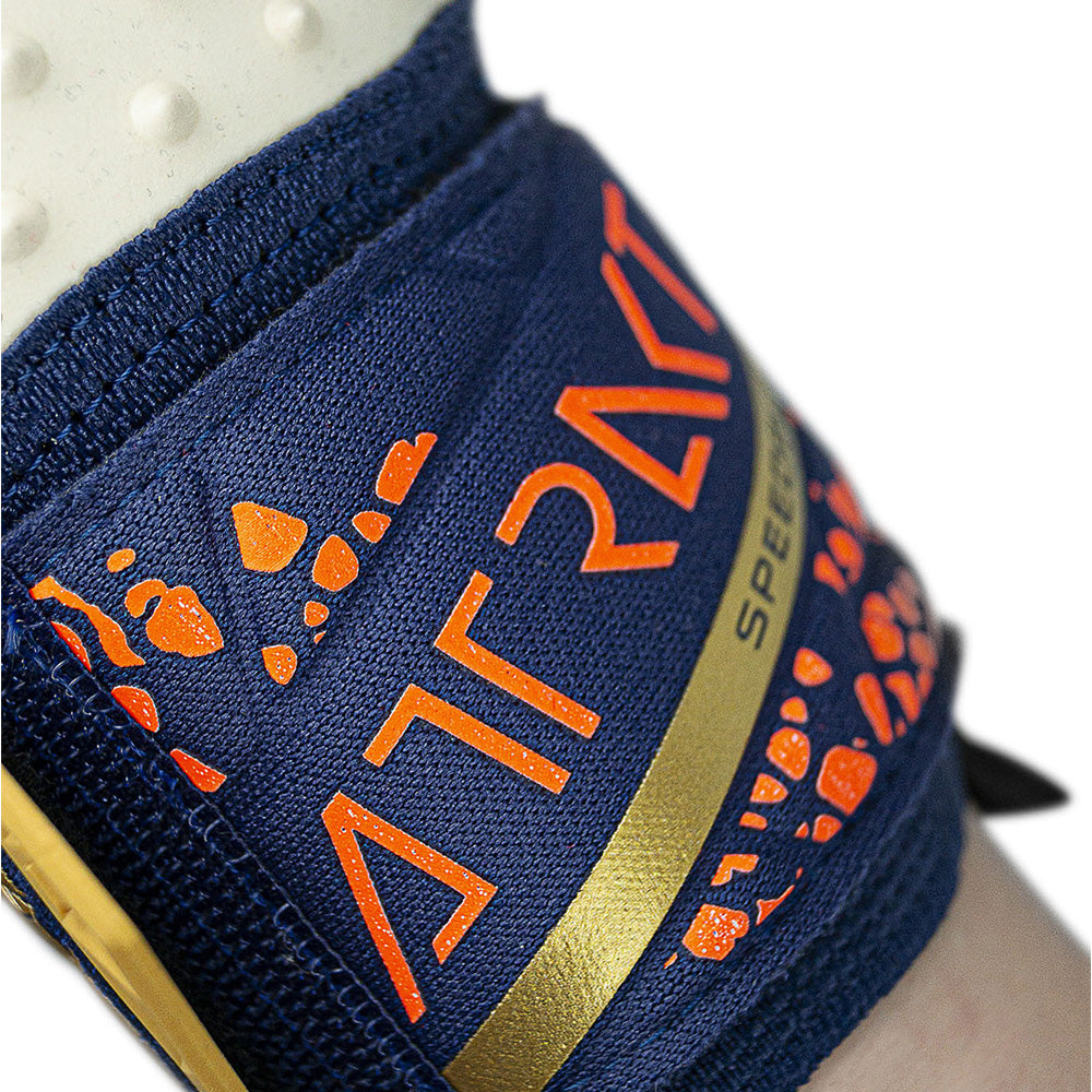 Reusch Attrakt Speedbump GK Goalkeeper Gloves - Blue/Gold - Professional Soccer Goalie Gloves for Training & Matches - Perfect for Youth & Adult Goalkeepers