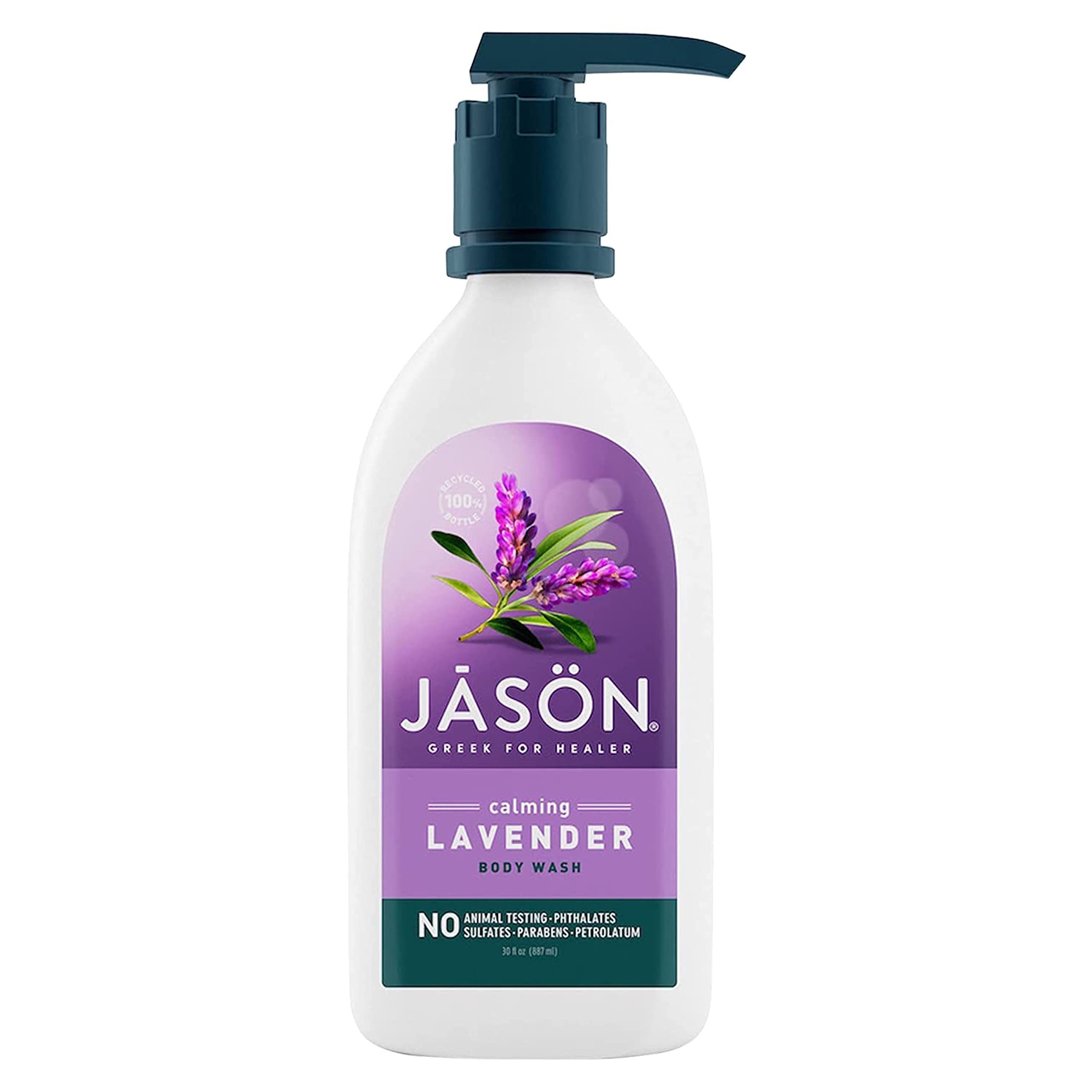 JASON Natural Body Wash & Shower Gel - Calming Lavender Scent, 30 Oz | Simply Coconut Strengthening Fluoride-Free Toothpaste - Coconut Mint Flavor, 4.2 Oz | Organic Bath & Body Care for Relaxation & Oral Hygiene