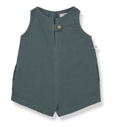 1+ IN THE FAMILY Baby Girls Floral Short Overalls - 6M to 24M - Cute Summer Romper for Playdates & Outdoor Adventures