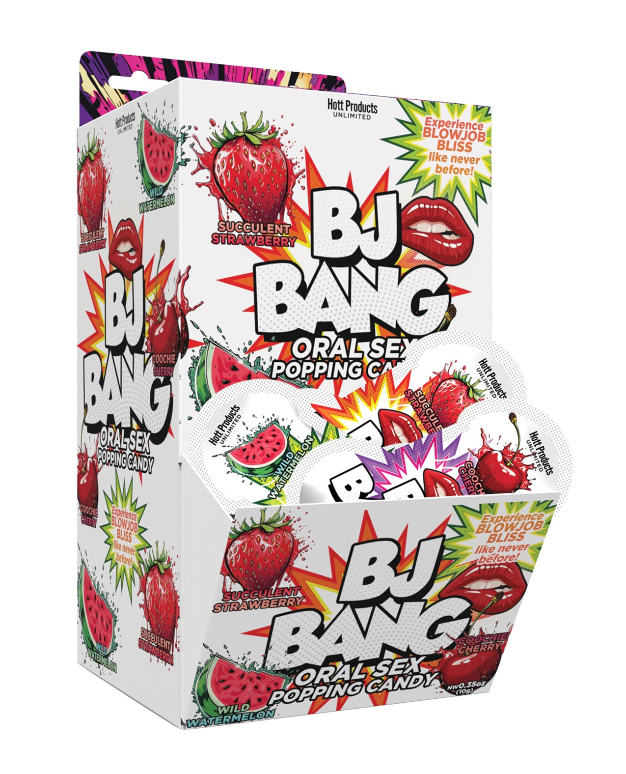 Bj Bang Popping Candy - 24 Pack Succulent Strawberry Flavor | Fun Party Snack & Unique Gift Idea for Kids & Adults