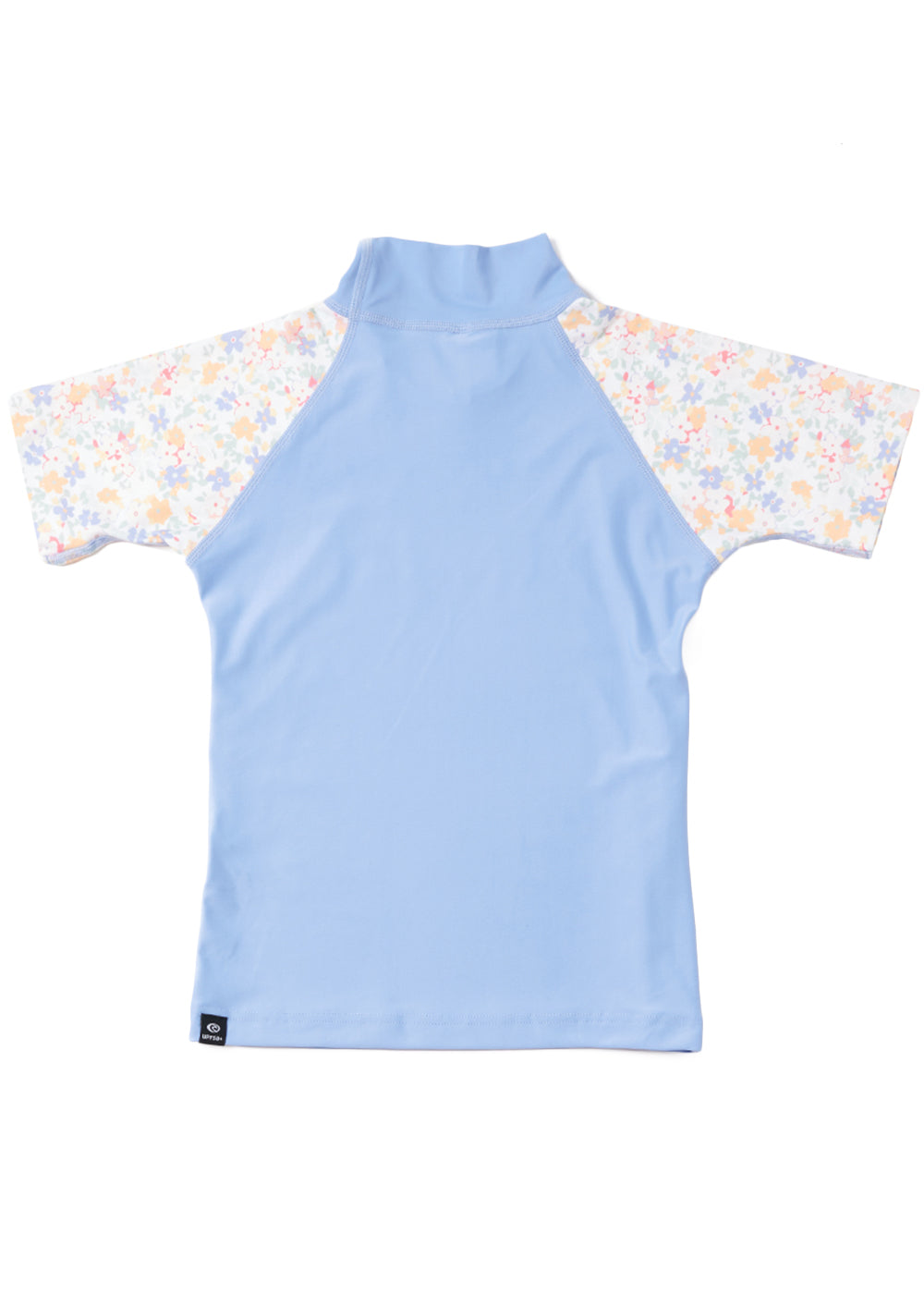 Rip Curl Girls 0-6 Years Golden Ditzy Short Sleeve Rash Guard UV Sun Protection Swim Shirt for Beach, Pool & Water Activities