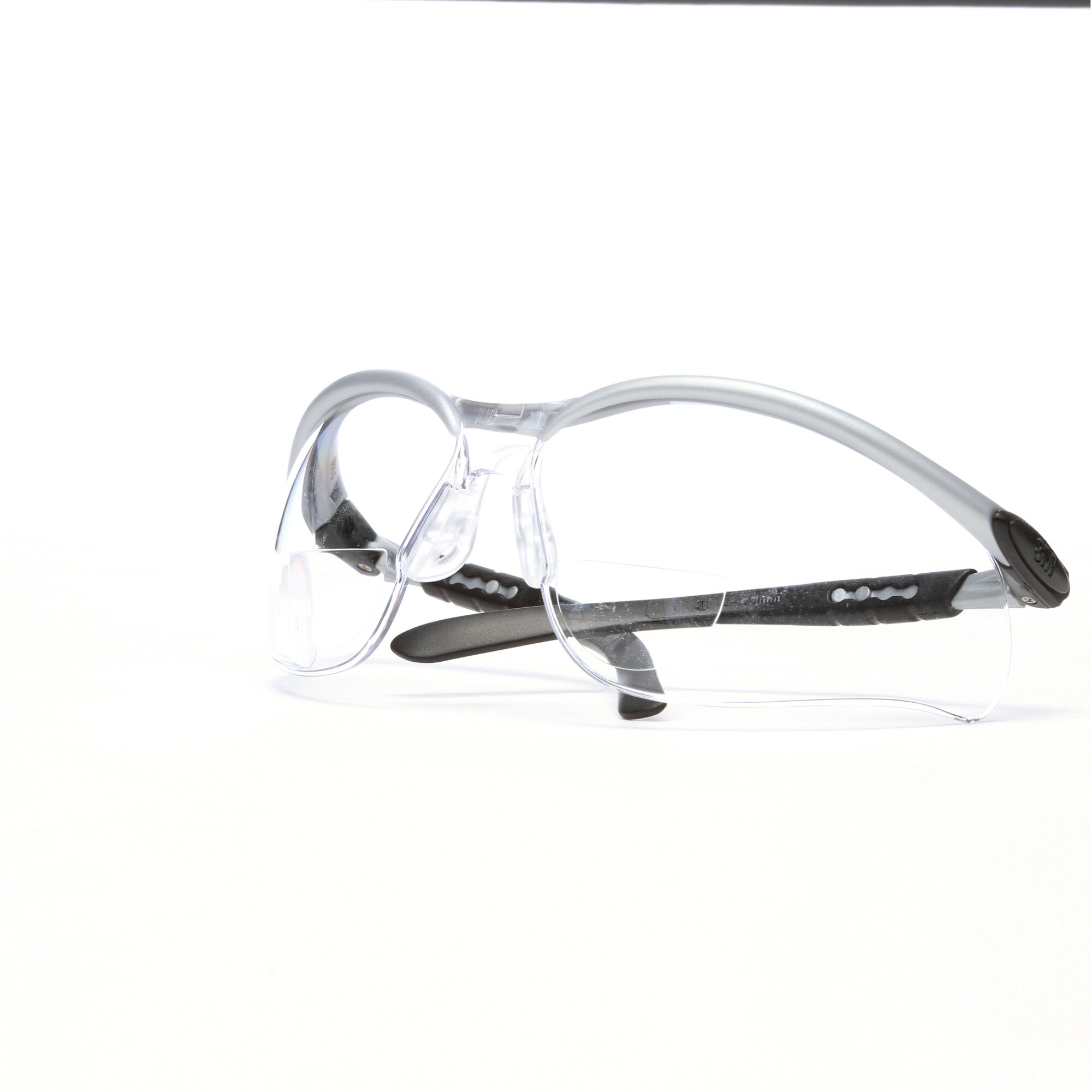 3M BX Reader Protective Eyewear 11375-00000-20 - Clear Lens & Silver Frame Safety Glasses for Reading, Computer Work, and DIY Projects