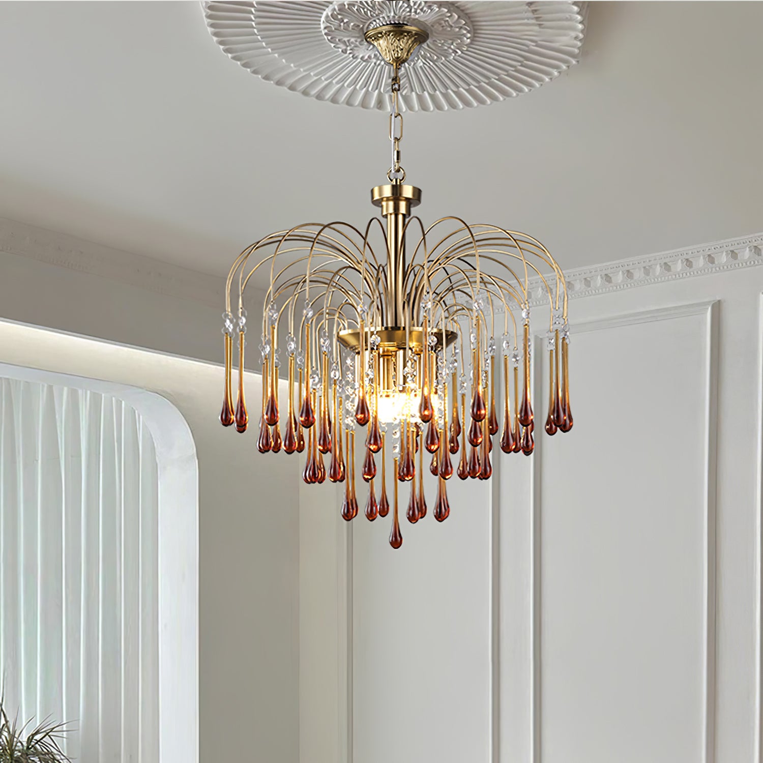 Elegant Maltose Crystal Chandelier - Modern Luxury Lighting for Dining Room, Living Room & Bedroom