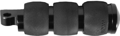 Avon Compatible Air Cushioned Footpegs - Black Motorcycle Foot Pegs for Comfortable Long Rides & Off-Road Adventures