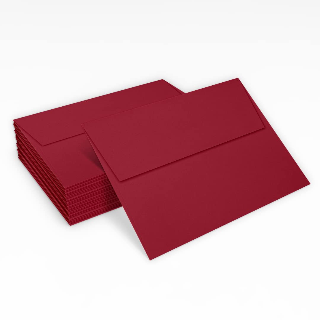 LUXPAPER A7 Printable Invitation Envelopes - 80 lb. Garnet Red, 5.25