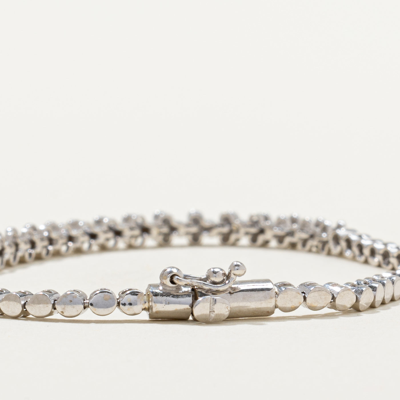 Diamond Circle Link Bracelet | 0.13 Carat Total Weight | 6.75 Inch Adjustable Length | Elegant Jewelry for Women, Perfect for Weddings, Parties & Everyday Wear