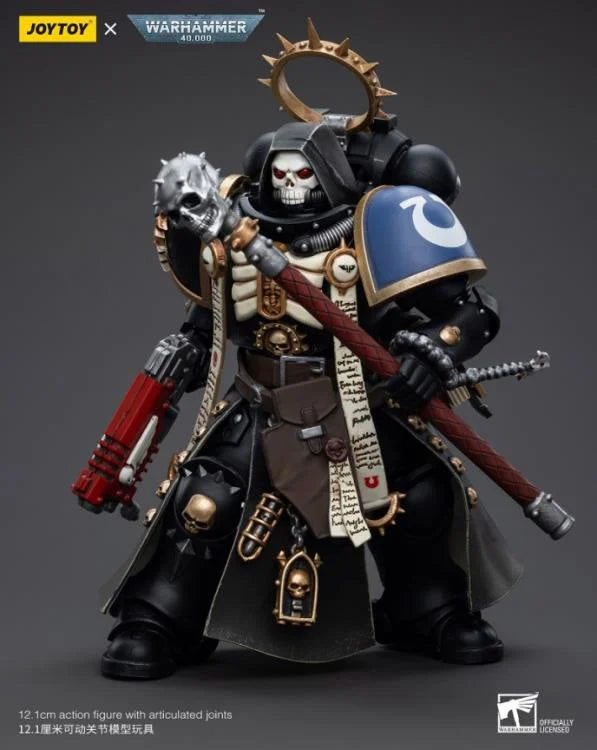 JOYTOY Warhammer 40K Ultramarines Primaris Chaplain Brother Varus Action Figure - Collectible Miniature for Tabletop Gaming, Display & Warhammer 40K Fans