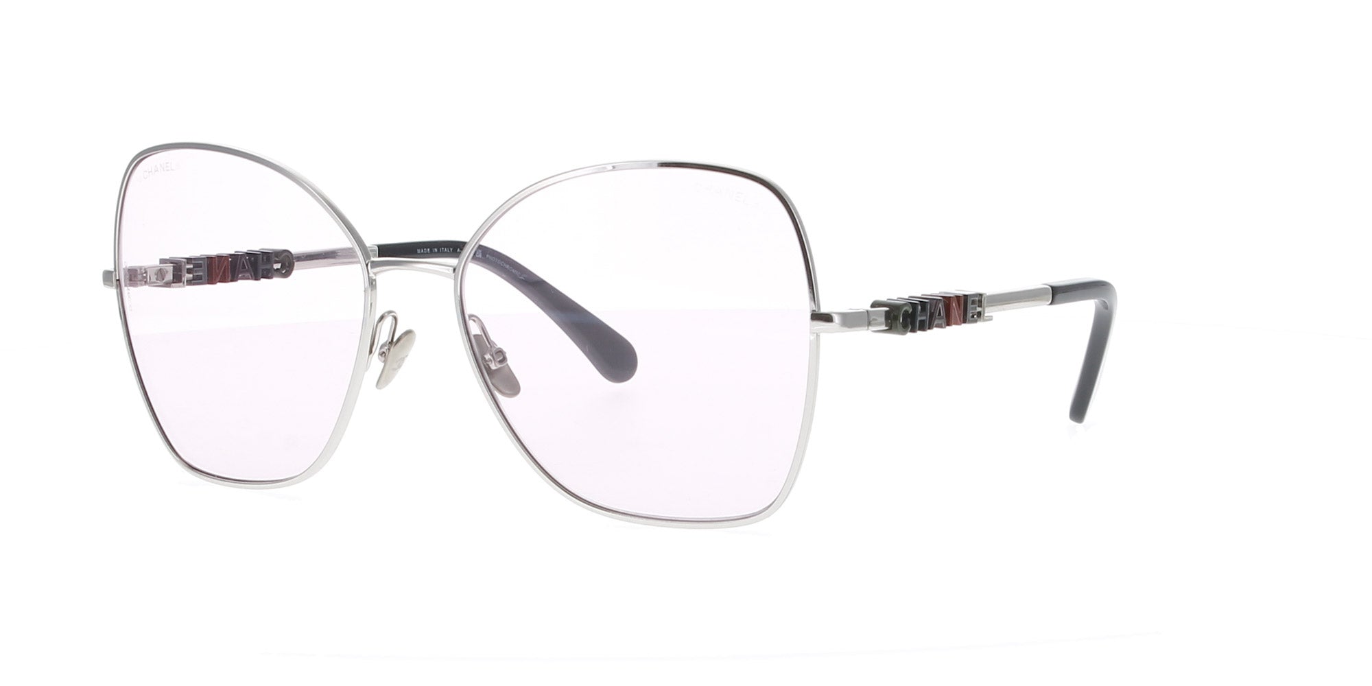 Chanel Silver Butterfly Sunglasses for Women - Luxury Designer Shades with UV Protection - Perfect for Beach, Driving & Summer Fashion