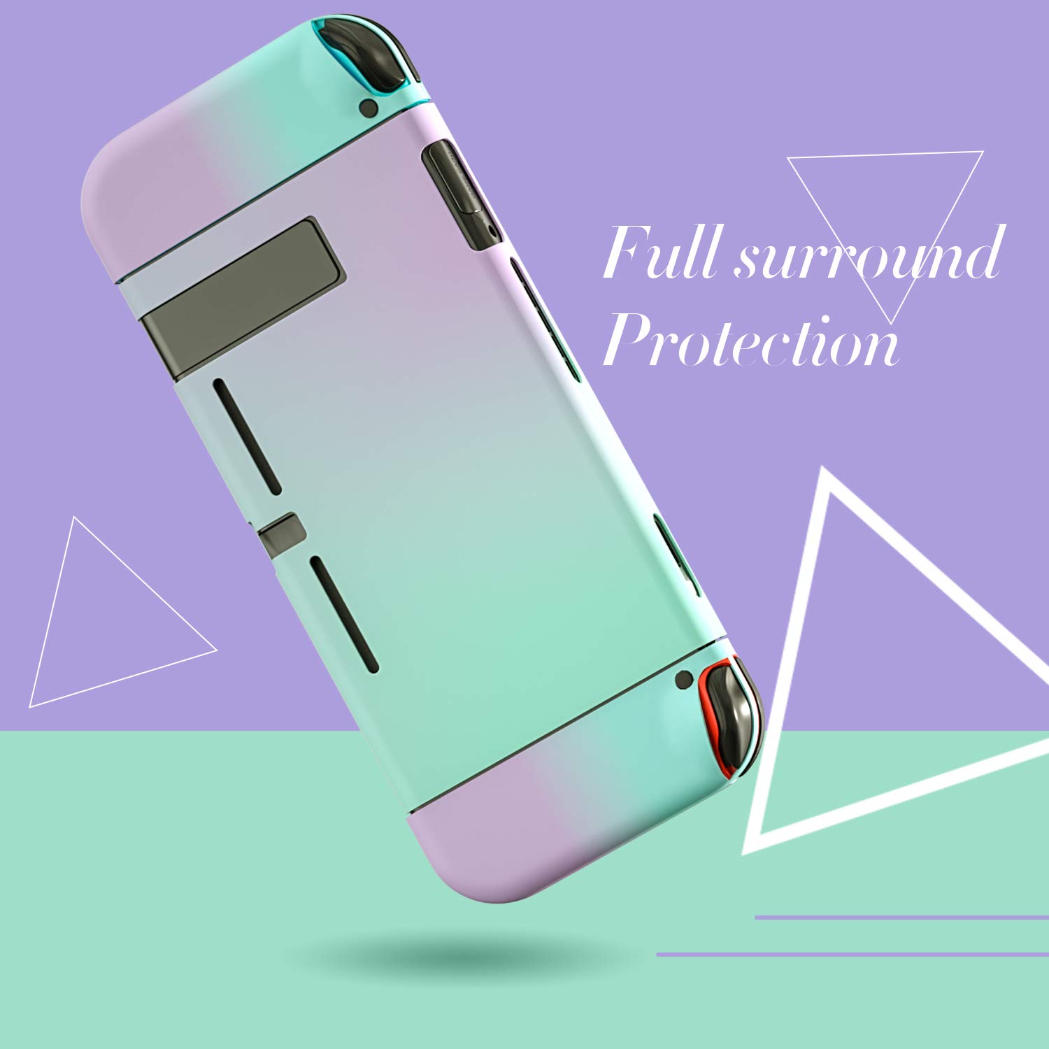 Durable Hard Protective Case for Nintendo Switch - Shockproof & Scratch-Resistant Cover for Nintendo Switch Console (Purple & Blue) - Perfect for Travel, Storage & Gaming On-The-Go
