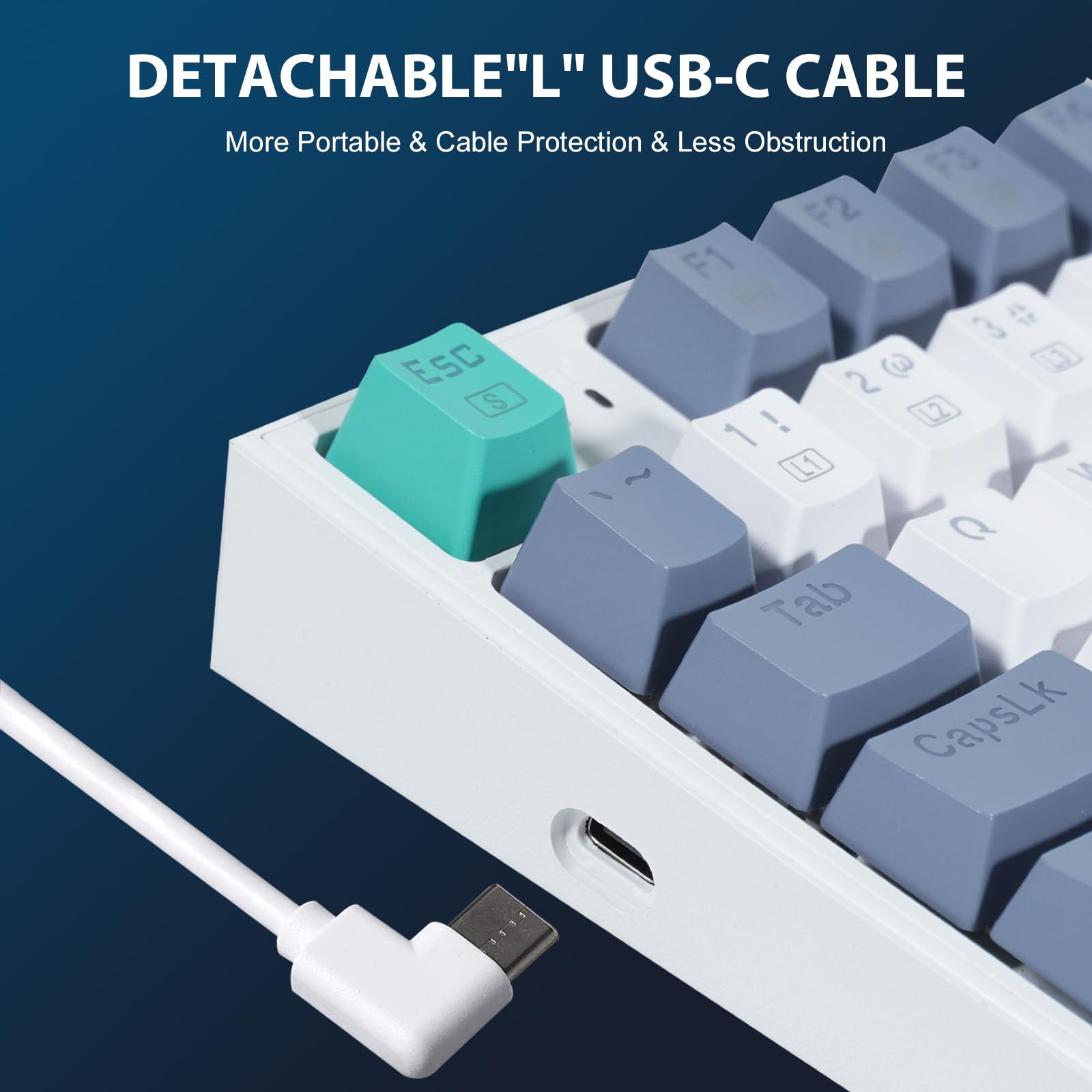 Machenike RGB Mechanical Gaming Keyboard - 94 Keys, Hot-Swap, PBT KeyCaps for PC Gamers