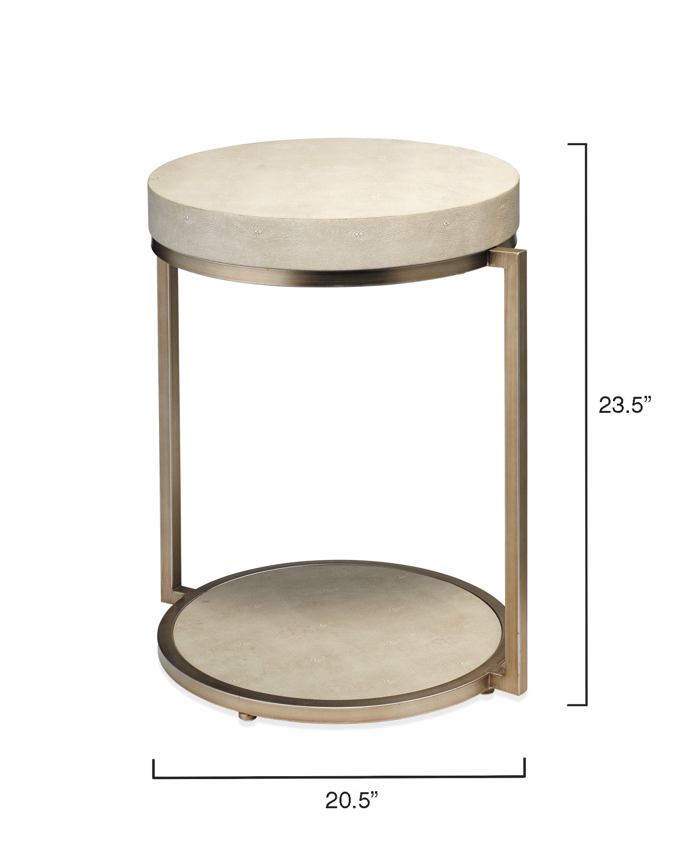 Chester Round Side Table Ivory - Small Accent Table for Living Room, Bedroom, or Office - Perfect End Table for Coffee, Books, and Decor