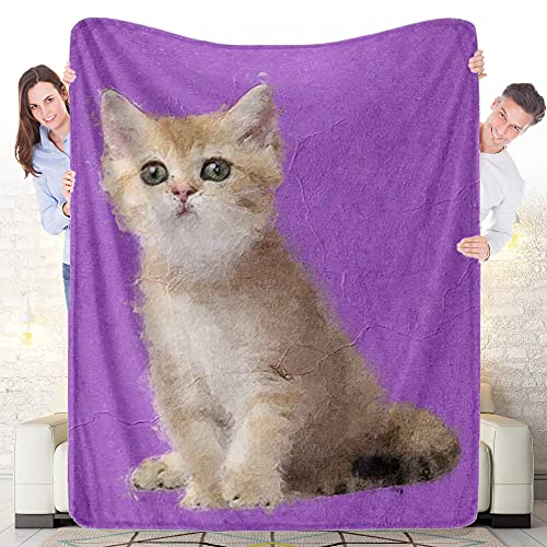 10-watercolor Cat Blanket
