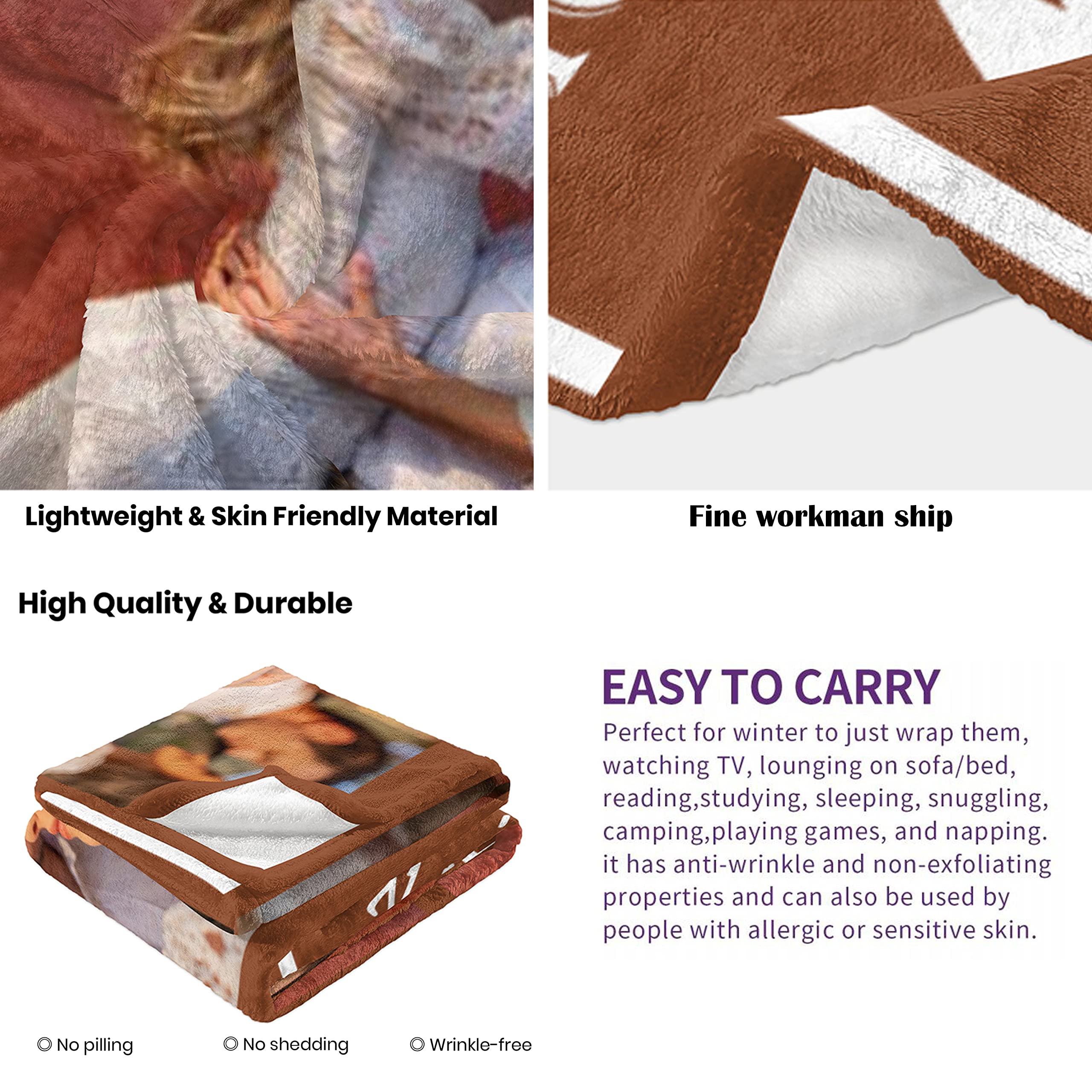Personalized Couple Blankets - Custom Anniversary & Valentine's Day Gifts for Boyfriend - Romantic Birthday & Long Distance Relationship Presents for Him - Perfect for Cuddling, Home Decor, and Thoughtful Surprises
