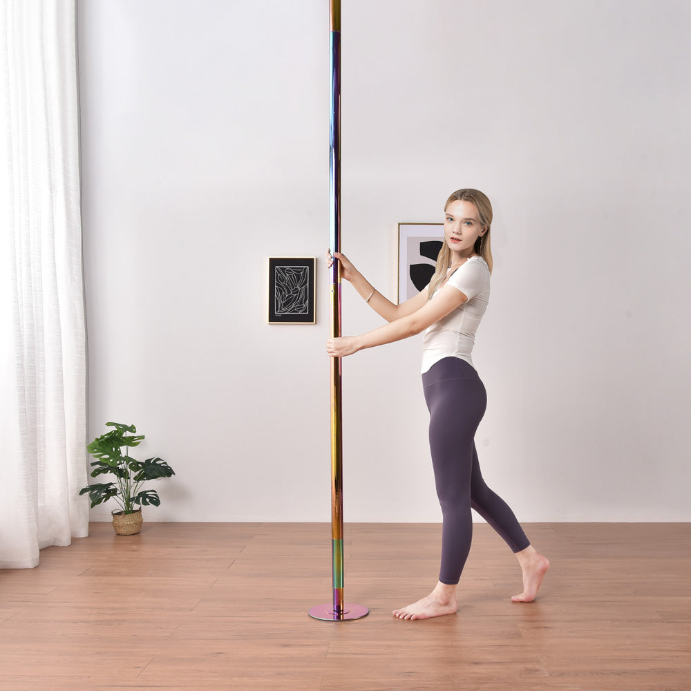 TheLAShop 9ft Mermaid Spinning Dance Pole - 45mm Diameter Professional Stripper Pole for Home & Stage Performances | Perfect for Dance Fitness, Pole Dancing Classes & Nightclub Entertainment