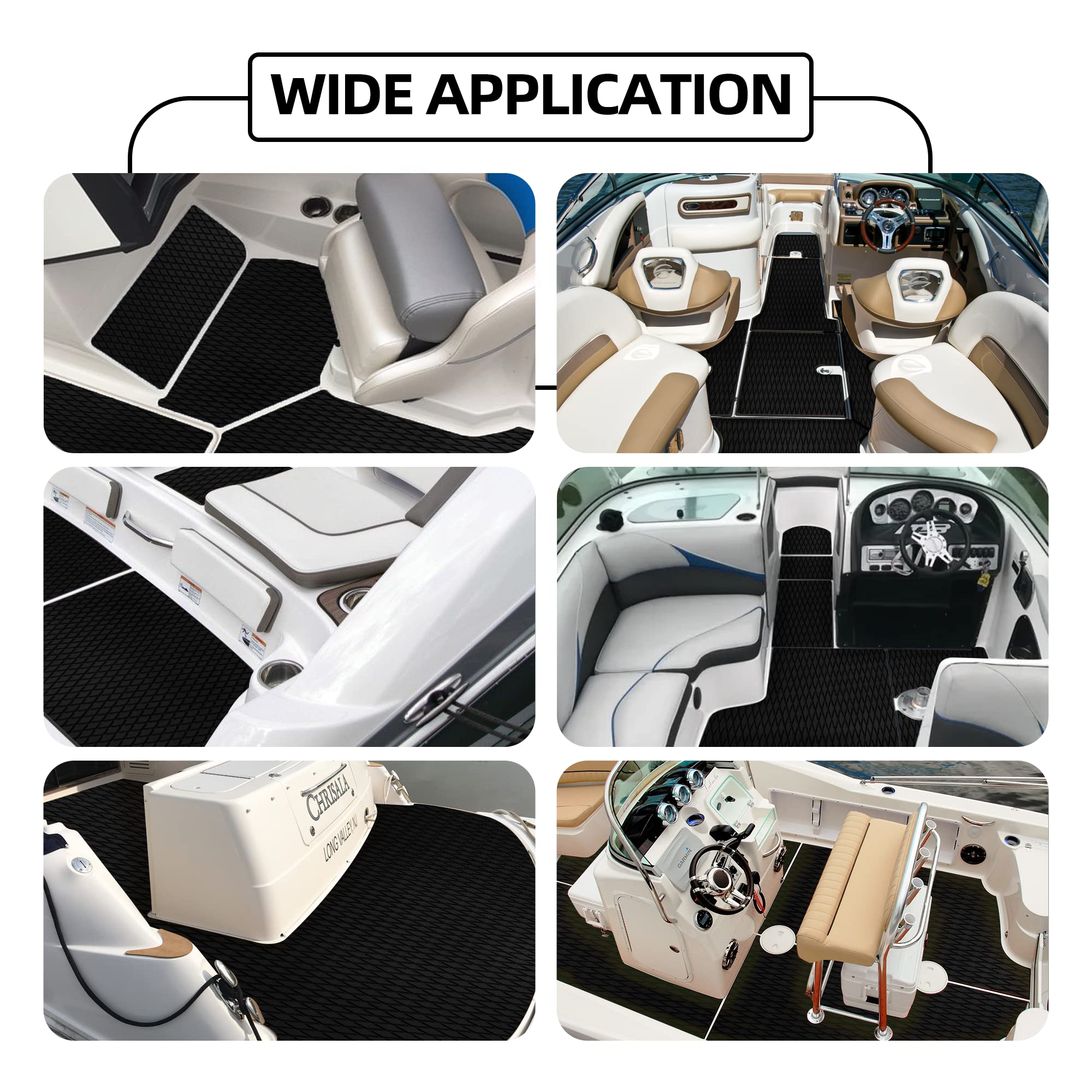 Premium EVA Foam Boat Decking Mats - Non-Slip Marine Flooring for Boats, Yachts, Kayaks & RVs (94.5