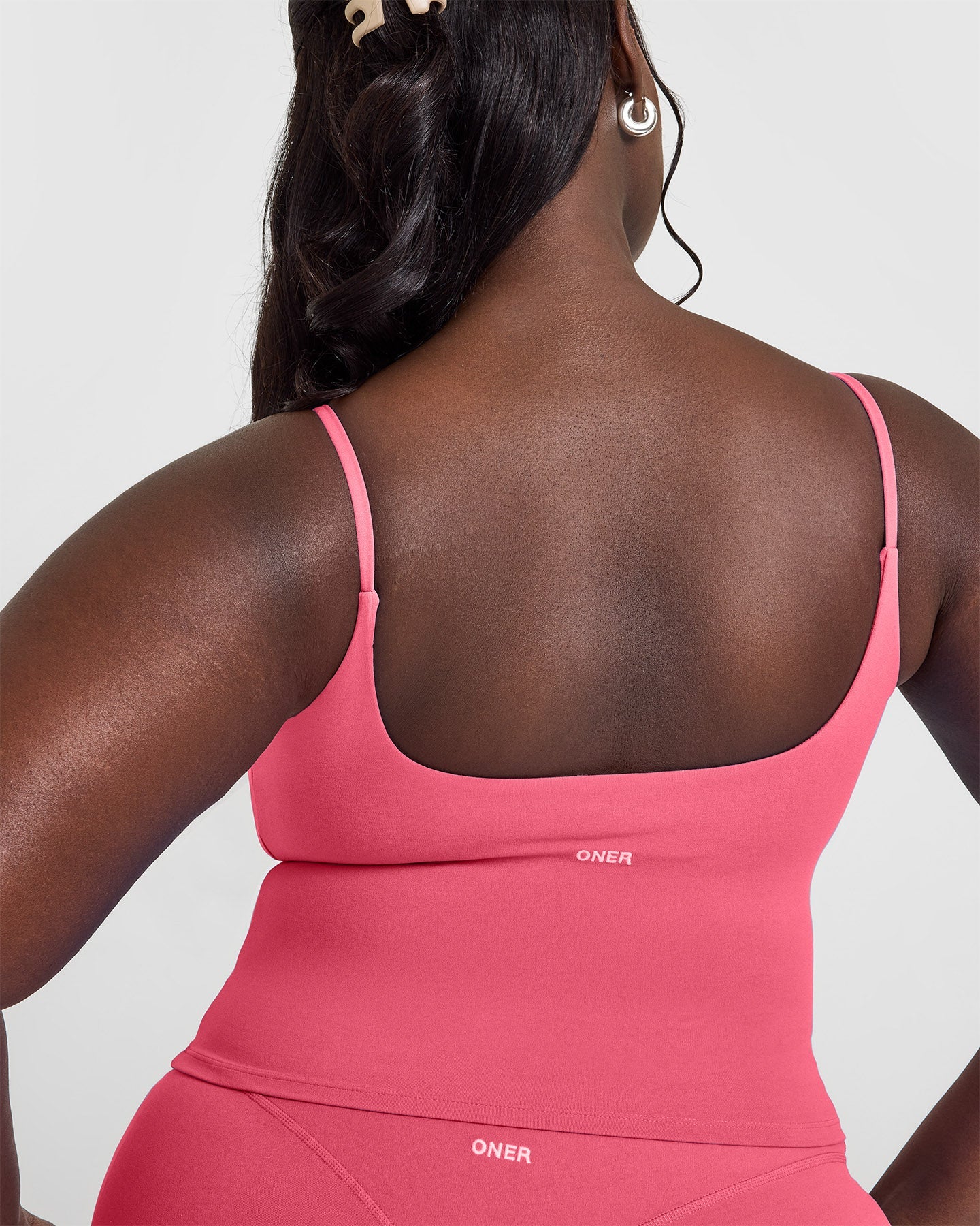 SoftMotion™ Strappy Mid Vest with Built-in Bra Shelf - Dark Velvet Pink | Women's Activewear for Yoga, Gym & Lounge Wear