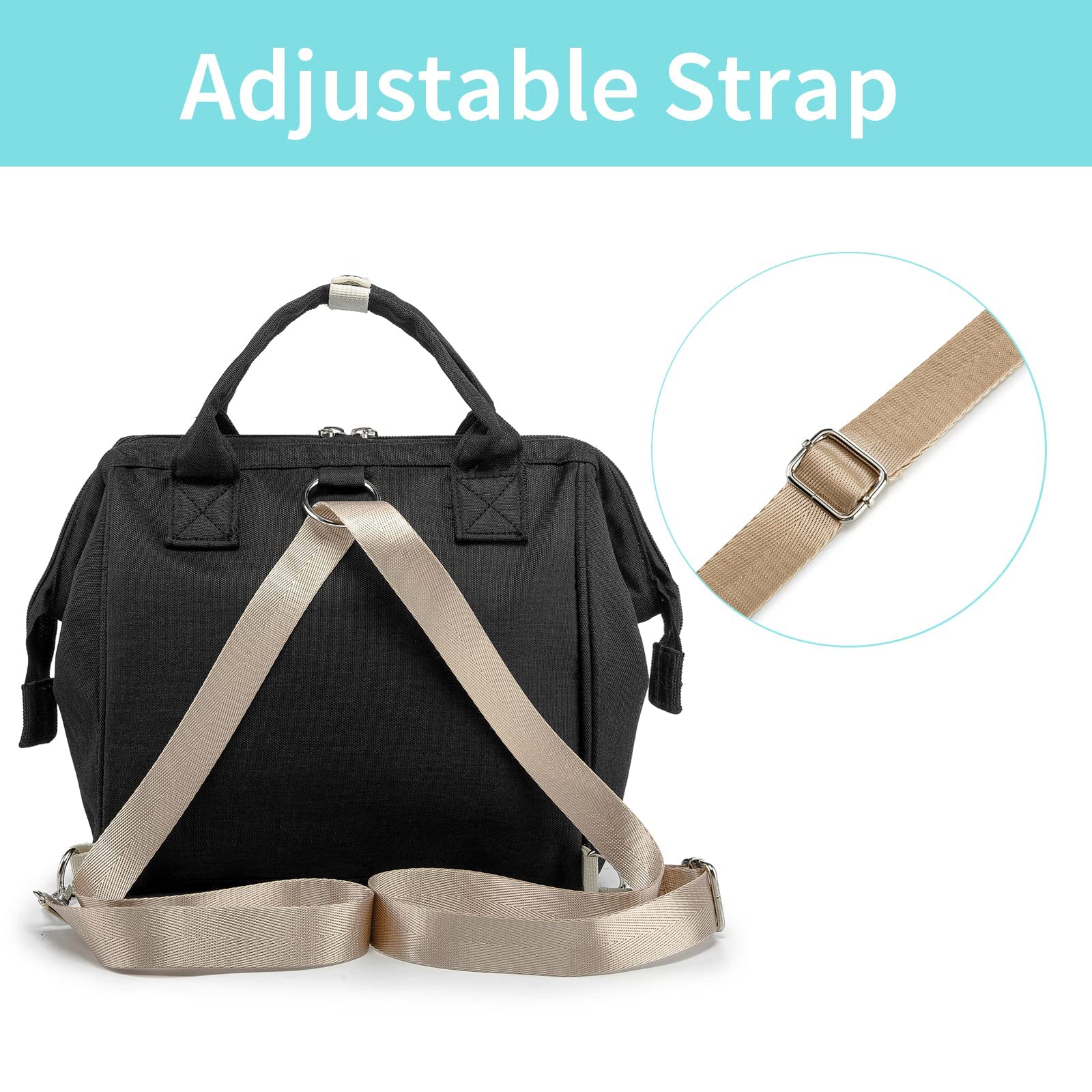 Compact Diaper Bag Backpack for Moms - Lightweight Waterproof Baby Changing Tote with Insulated Bottle Pocket & Crossbody Strap | Perfect for Travel, Daycare & On-the-Go Parenting