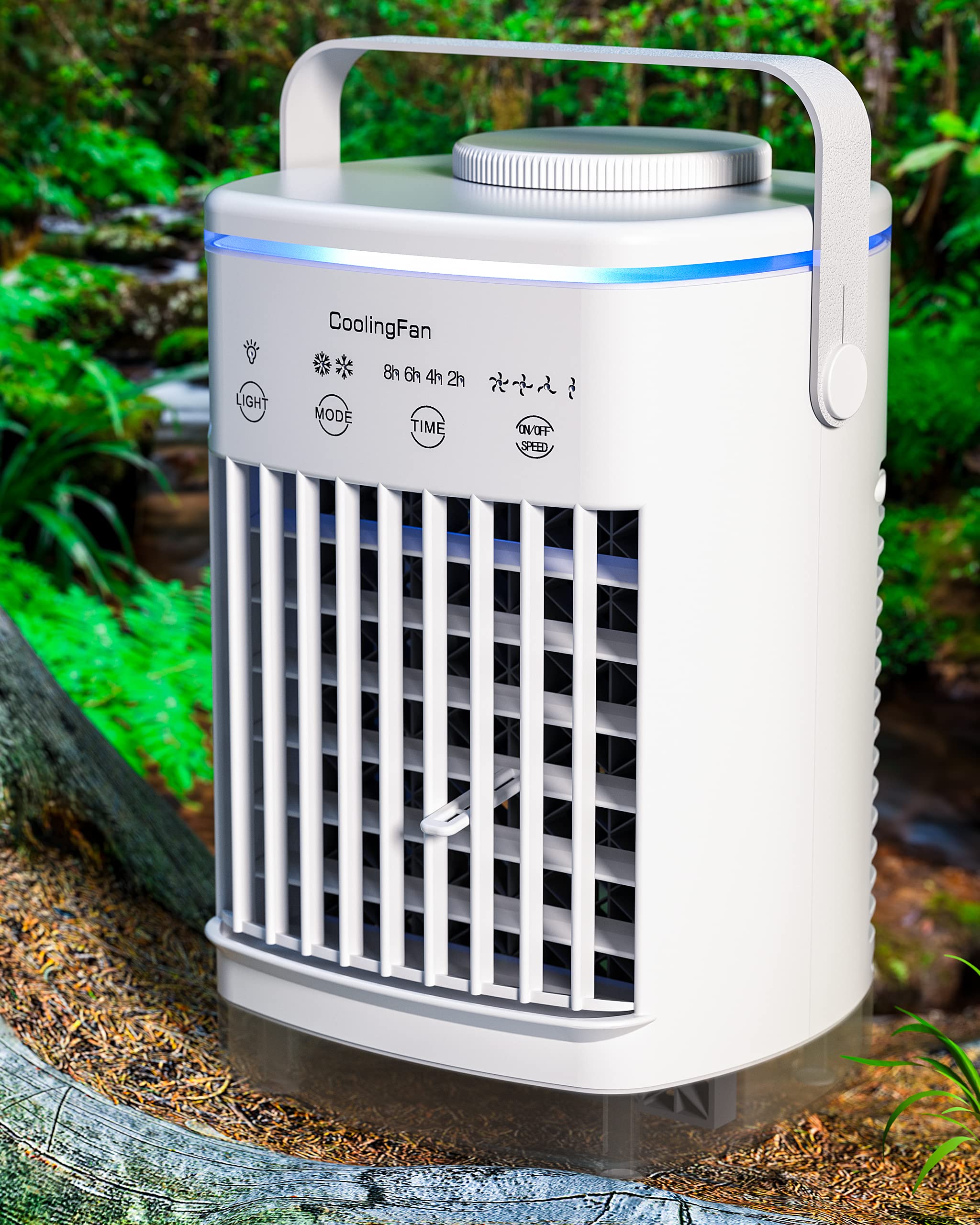 Portable Air Conditioner & Evaporative Cooler - Personal Mini AC Fan with Cold Air & Humidifier for Small Spaces, Office, Dorm, Bedroom | Perfect for Summer Cooling & Desktop Use