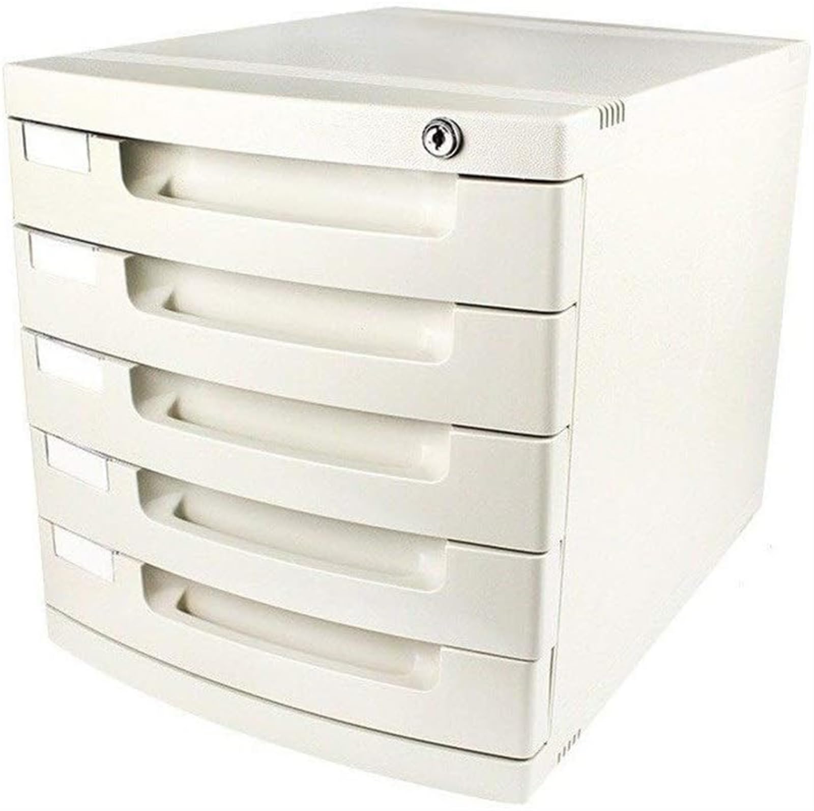 5-Layer Flat File Cabinet with Lock & Label - Medium Size Office Storage Organizer for Documents, Files & Office Supplies - Perfect for Home Office & Workspace Organization