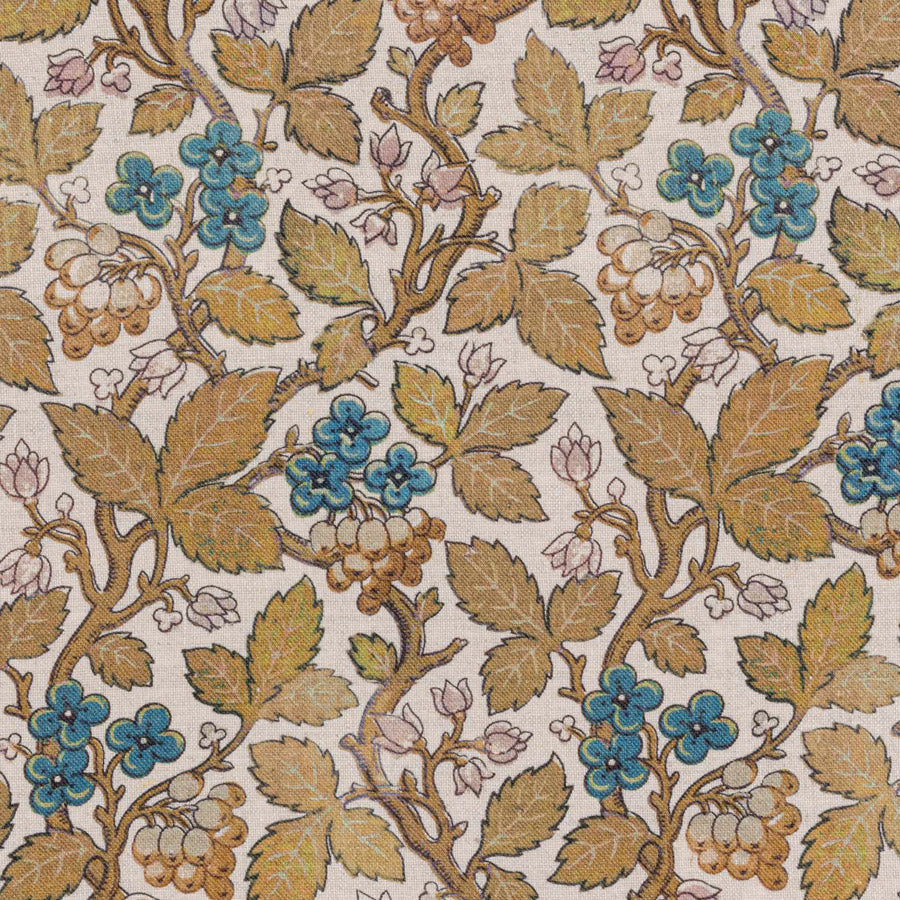Briar Linen & Ochre Blue Fabric Samples - Premium Textile Swatches for Home Decor, Upholstery, and DIY Projects