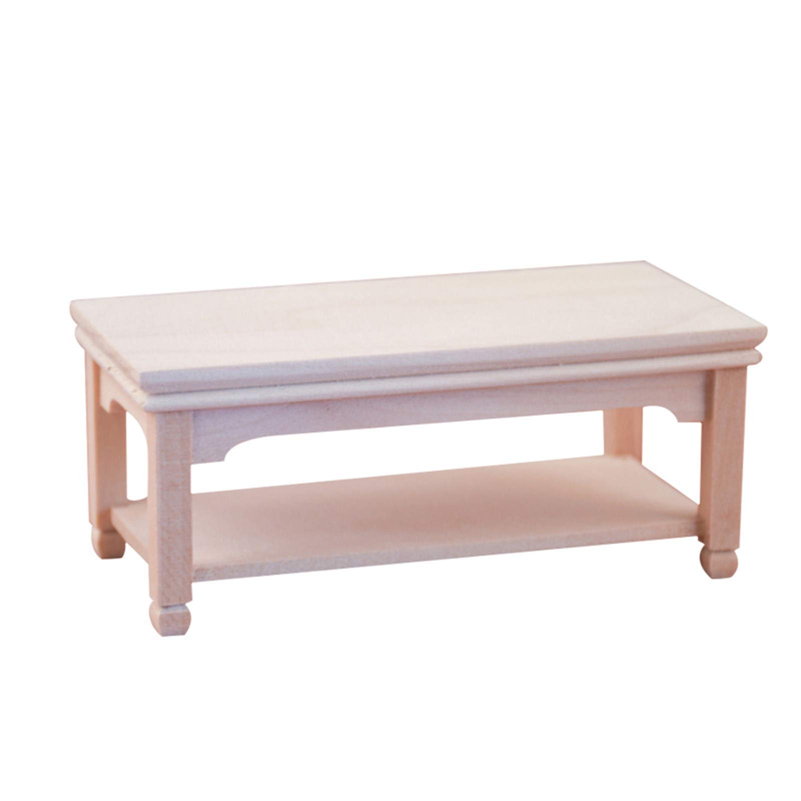 1/12 Scale Miniature Rectangular Side Table for Dollhouse - Perfect for Coffee & Tea Accessories, Home Decor, and Model Displays | Great for DIY Dollhouse Projects, Miniature Scenes, and Collectors
