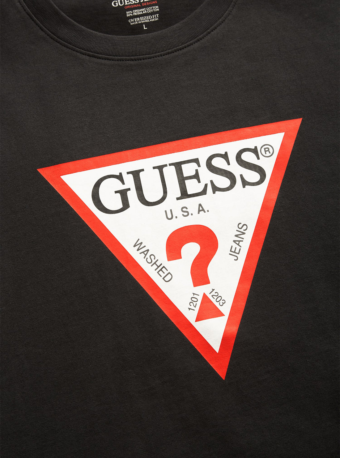 Guess Black Logo T-Shirt for Women - Stylish Casual Cotton Tee for Everyday Wear, Outings & Street Fashion