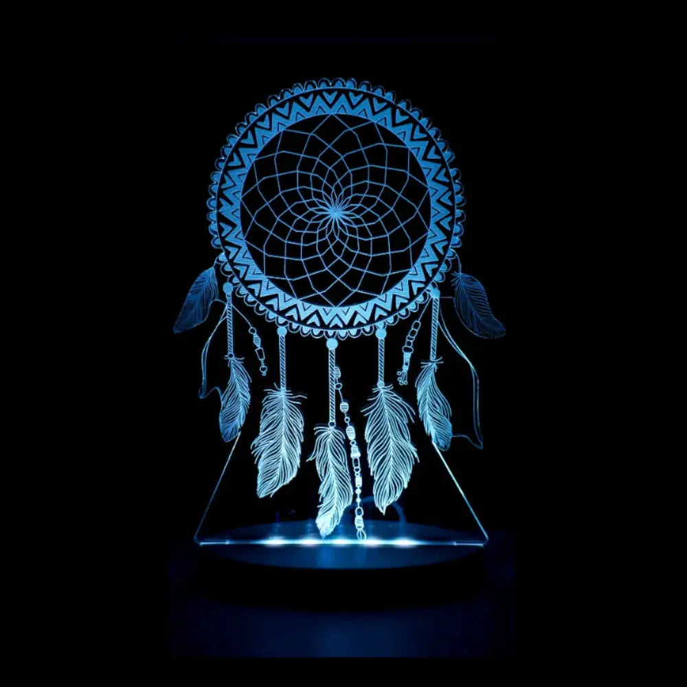 Duski Night Light with Dream Catcher Design - Soothing LED Bedside Lamp for Kids & Adults - Perfect for Nursery, Bedroom, or Relaxation Space