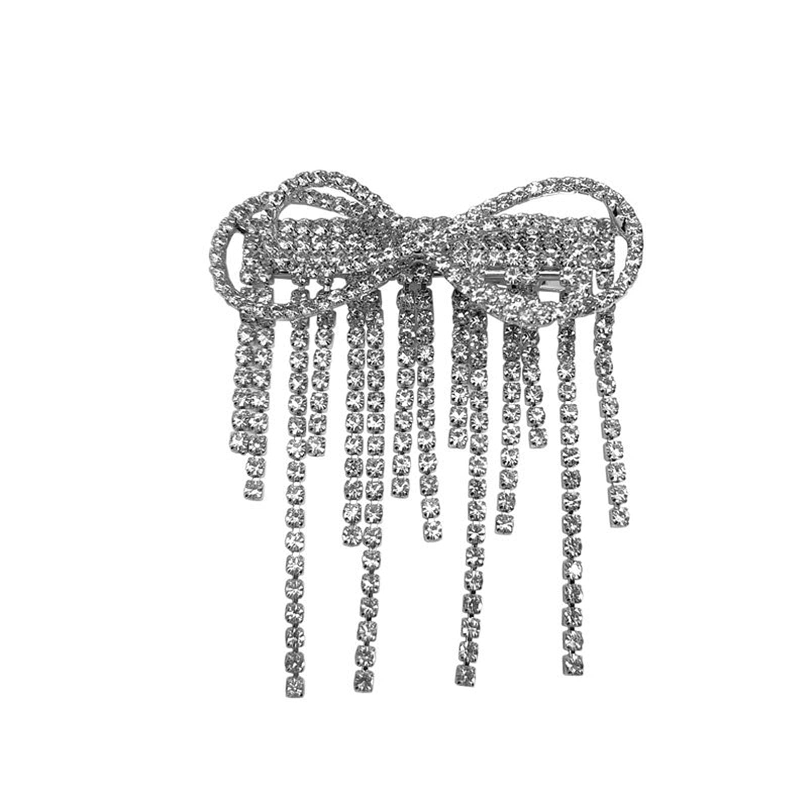 Luxury Crystal Rhinestone Butterfly Hair Clip - Elegant Tassel Barrette Hair Accessories for Women & Girls | Perfect for Weddings, Parties & Everyday Wear