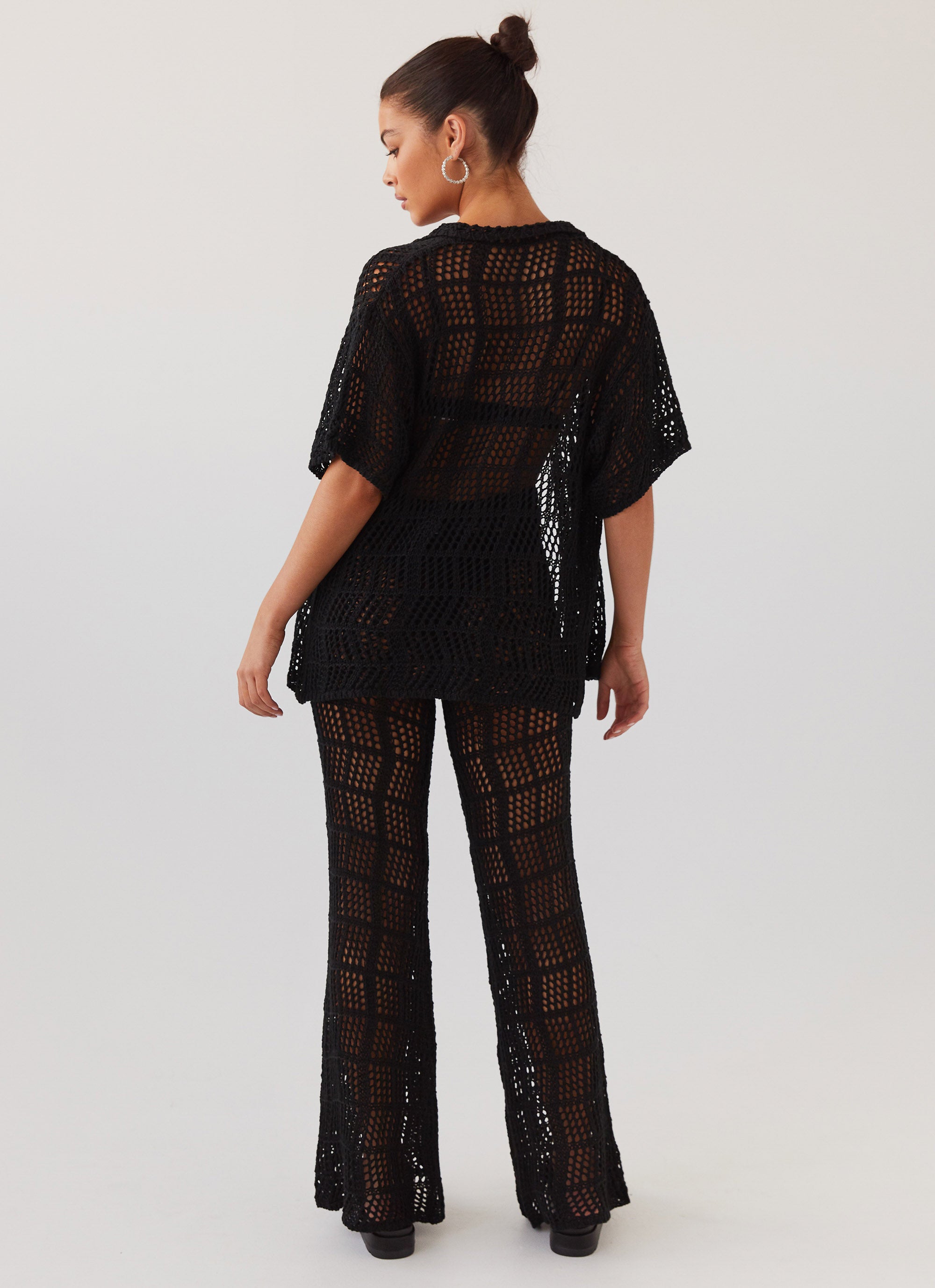 Cabo Paradise Crochet Pants for Women - Stylish Black Boho Beach Pants | Perfect for Summer Vacations, Music Festivals & Casual Outings