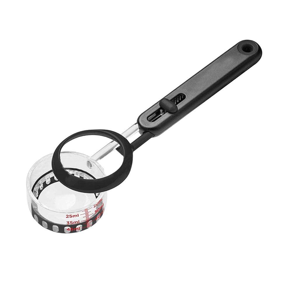 WAITLOVER Adjustable Volume Coffee Measuring Scoop - Precision Powder Measuring Spoon for Coffee, Protein, Tea, Sugar & Milk (Black) | Perfect for Kitchen, Baking & Coffee Brewing