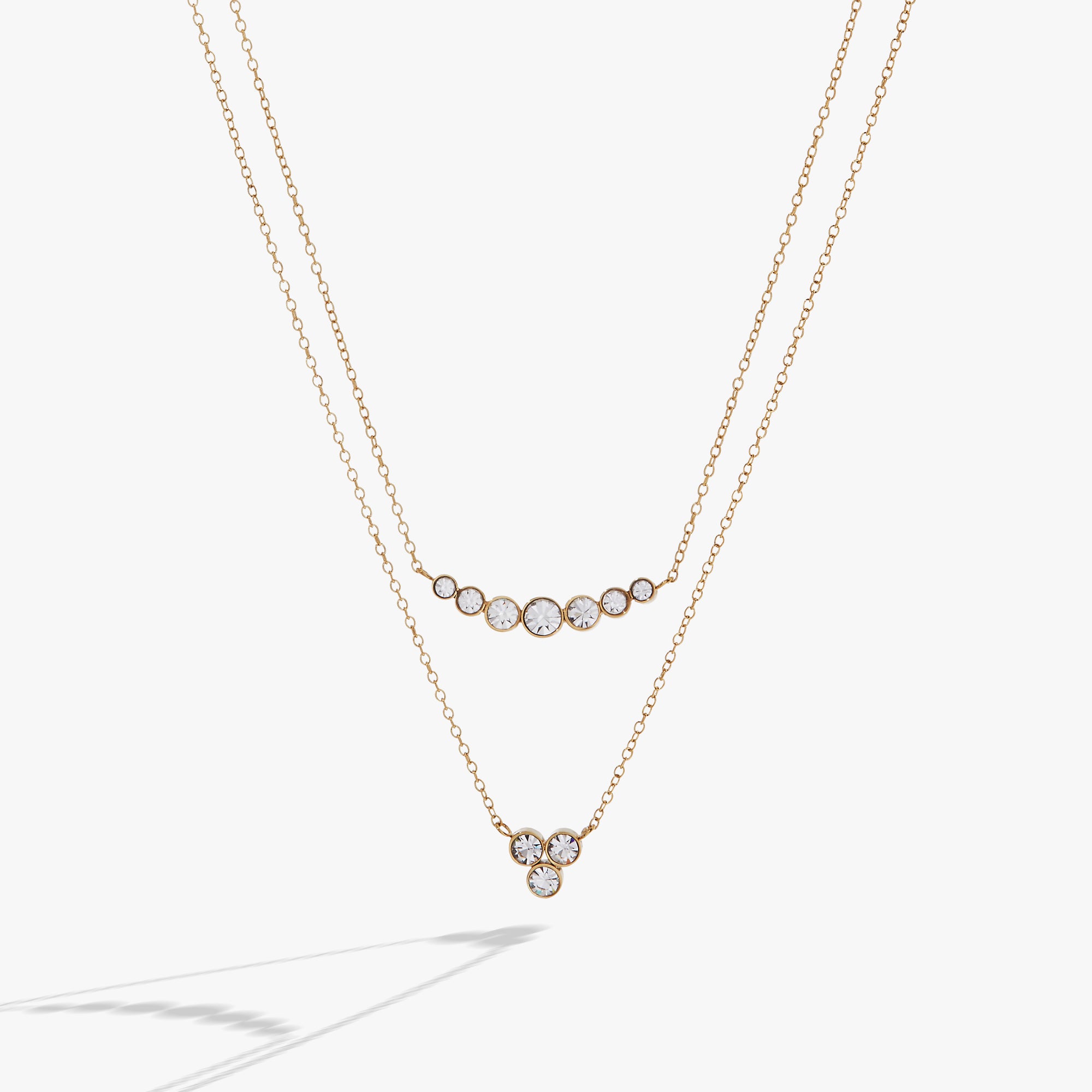 Elegant Double Layer Crystal Necklace for Women - Perfect for Weddings, Parties & Everyday Wear